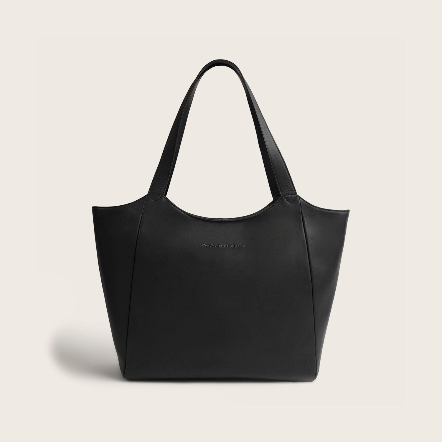 Sac Cabas en Cuir Noir Mireya