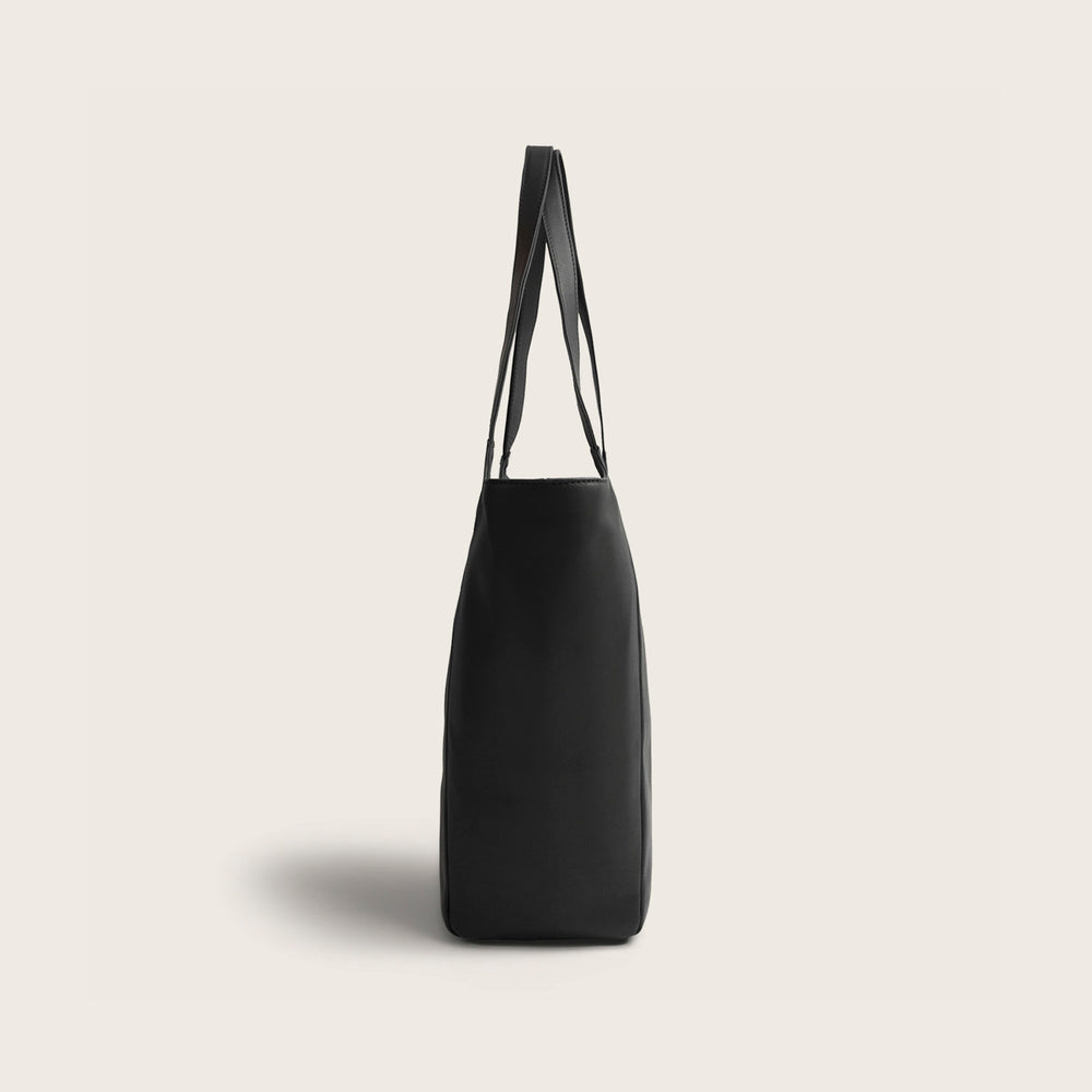 Sac Cabas en Cuir Noir Mireya
