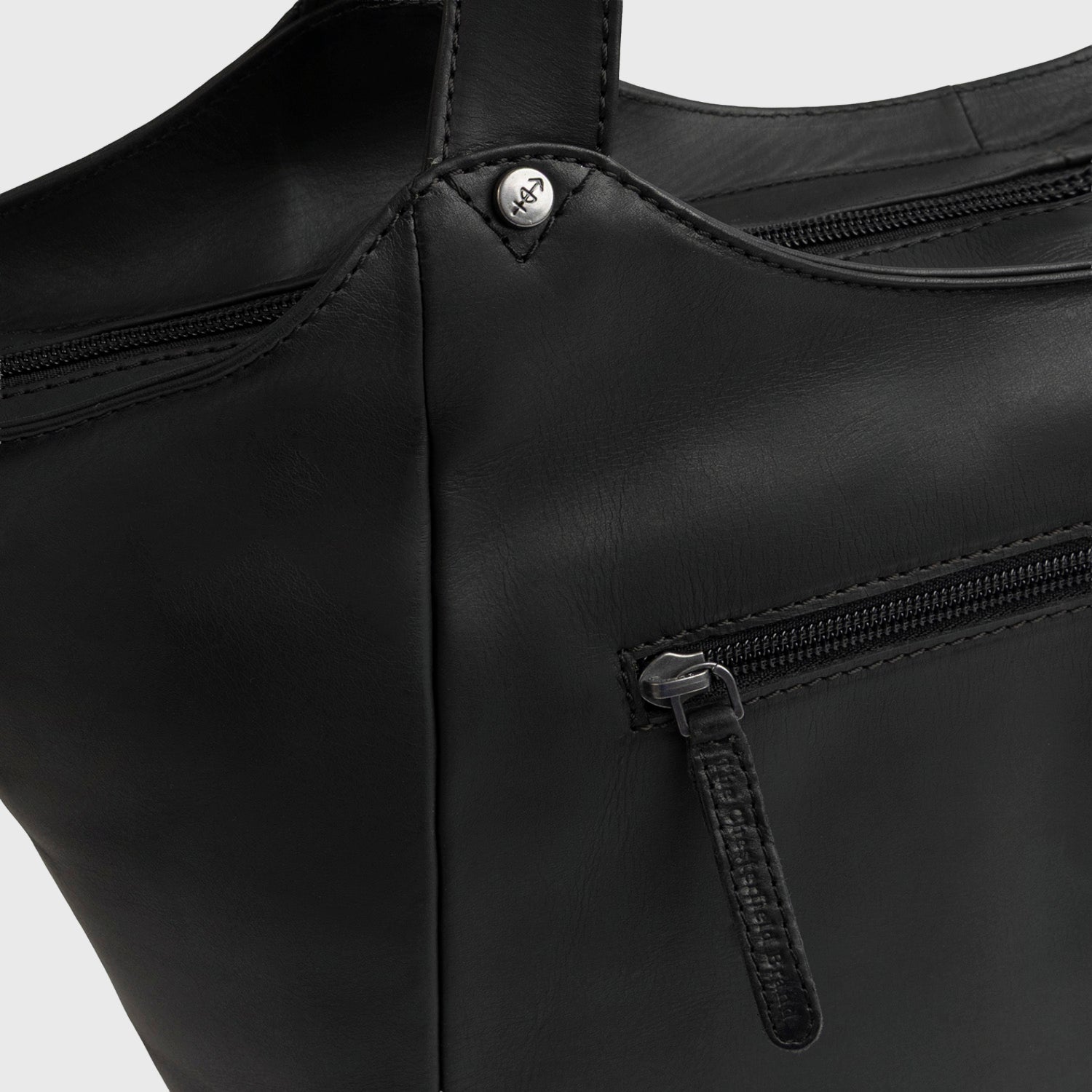 Sac Cabas en Cuir Noir Mireya