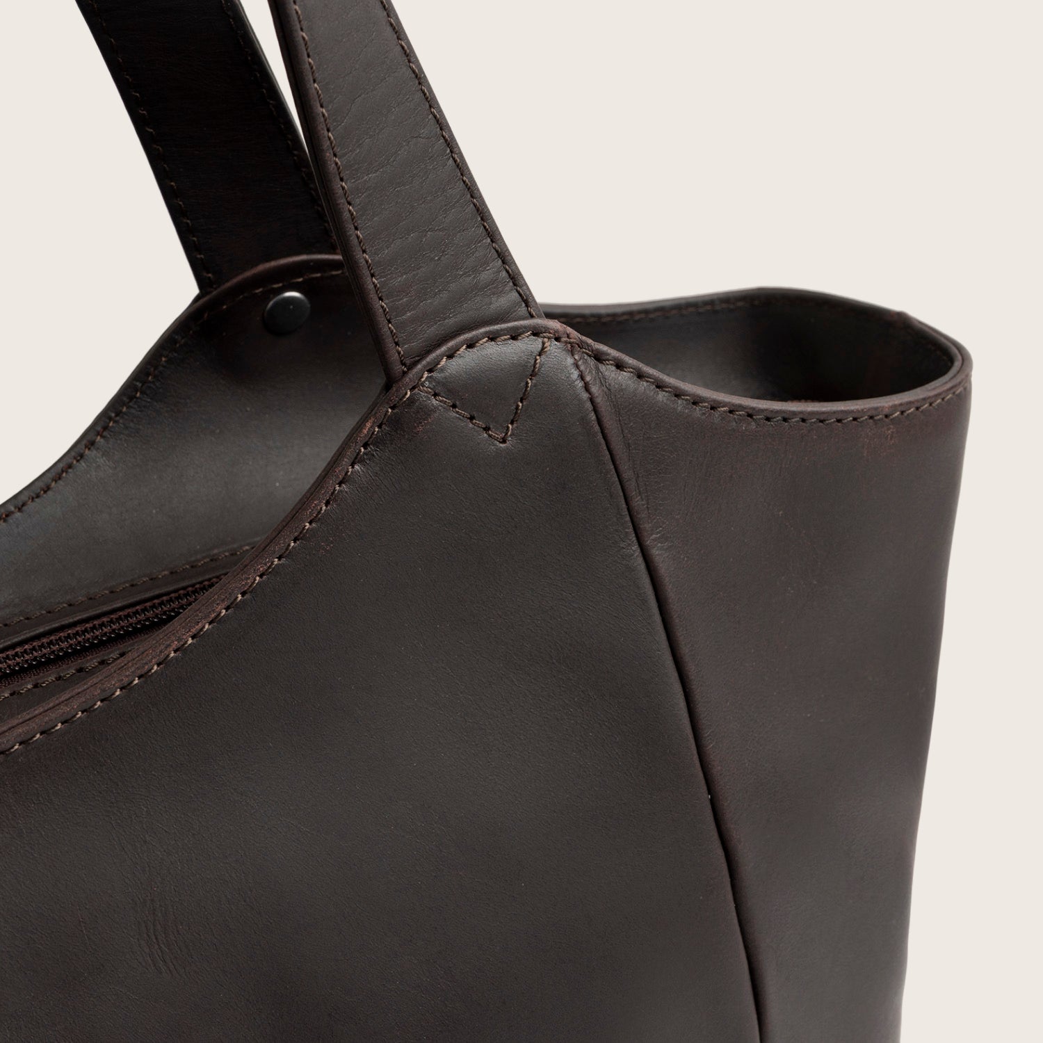 Sac Cabas en Cuir Marron Mireya