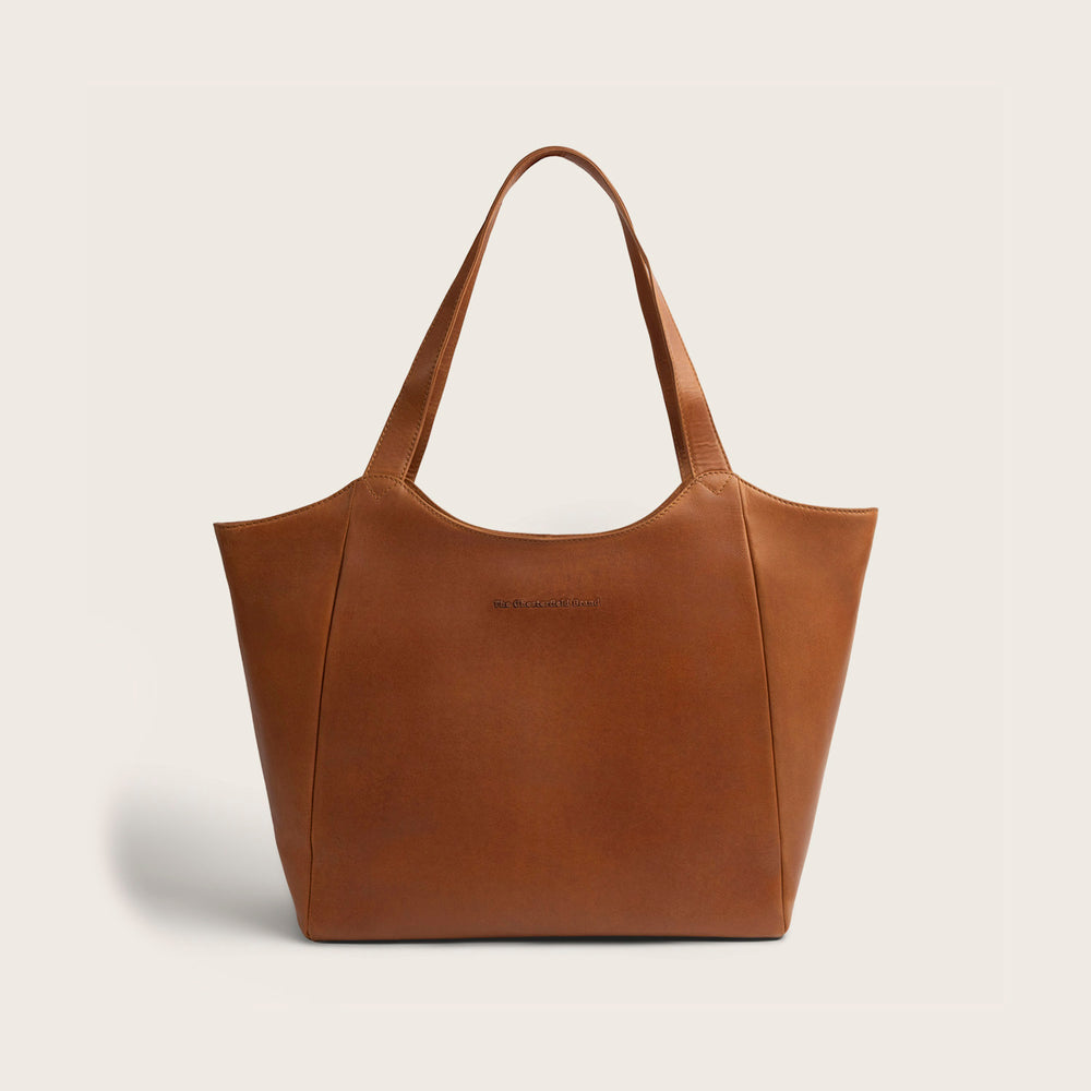 Sac Cabas en Cuir Cognac Mireya