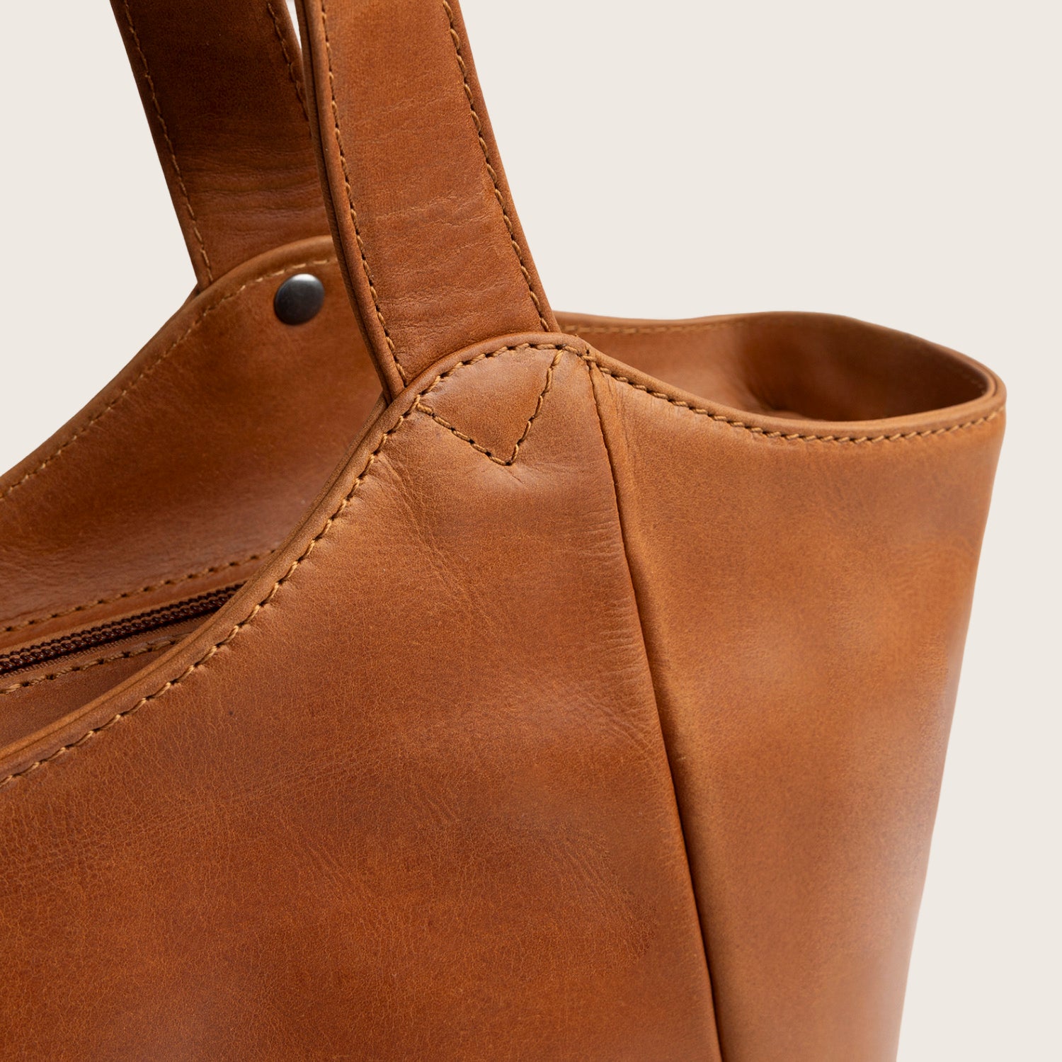 Sac Cabas en Cuir Cognac Mireya