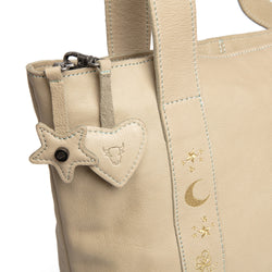 Cabas en Cuir Vert Océan Heatherly