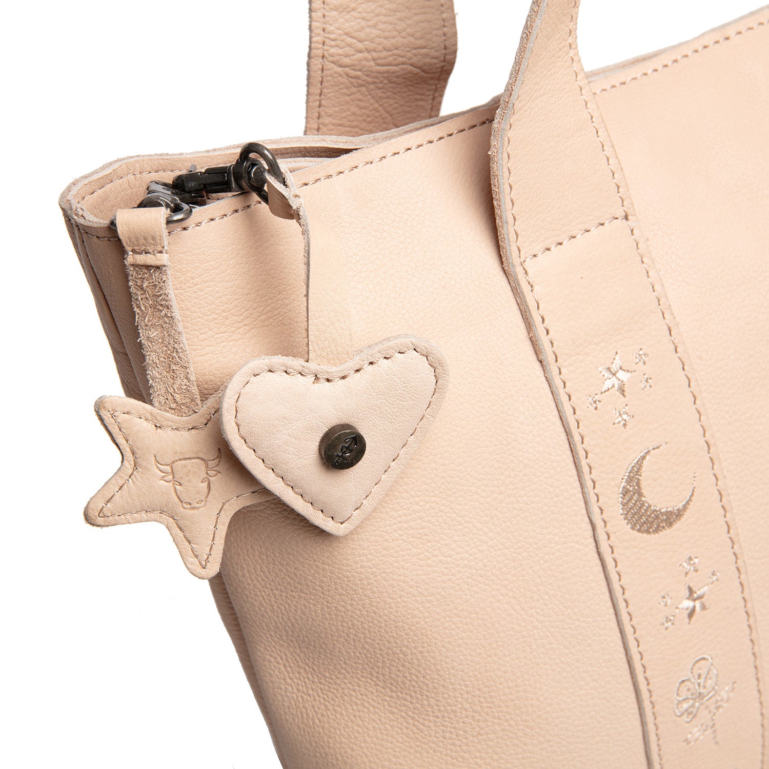 Cabas en Cuir Beige Heatherly