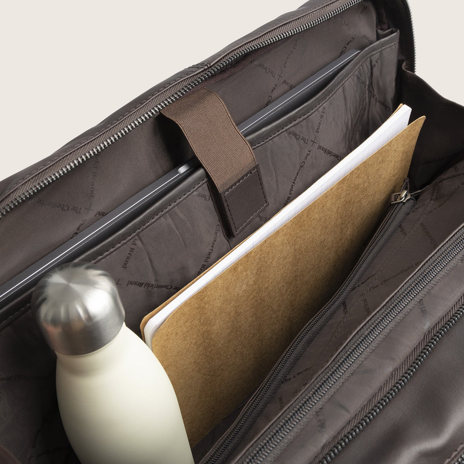 Leder Laptoptasche Braun Boston