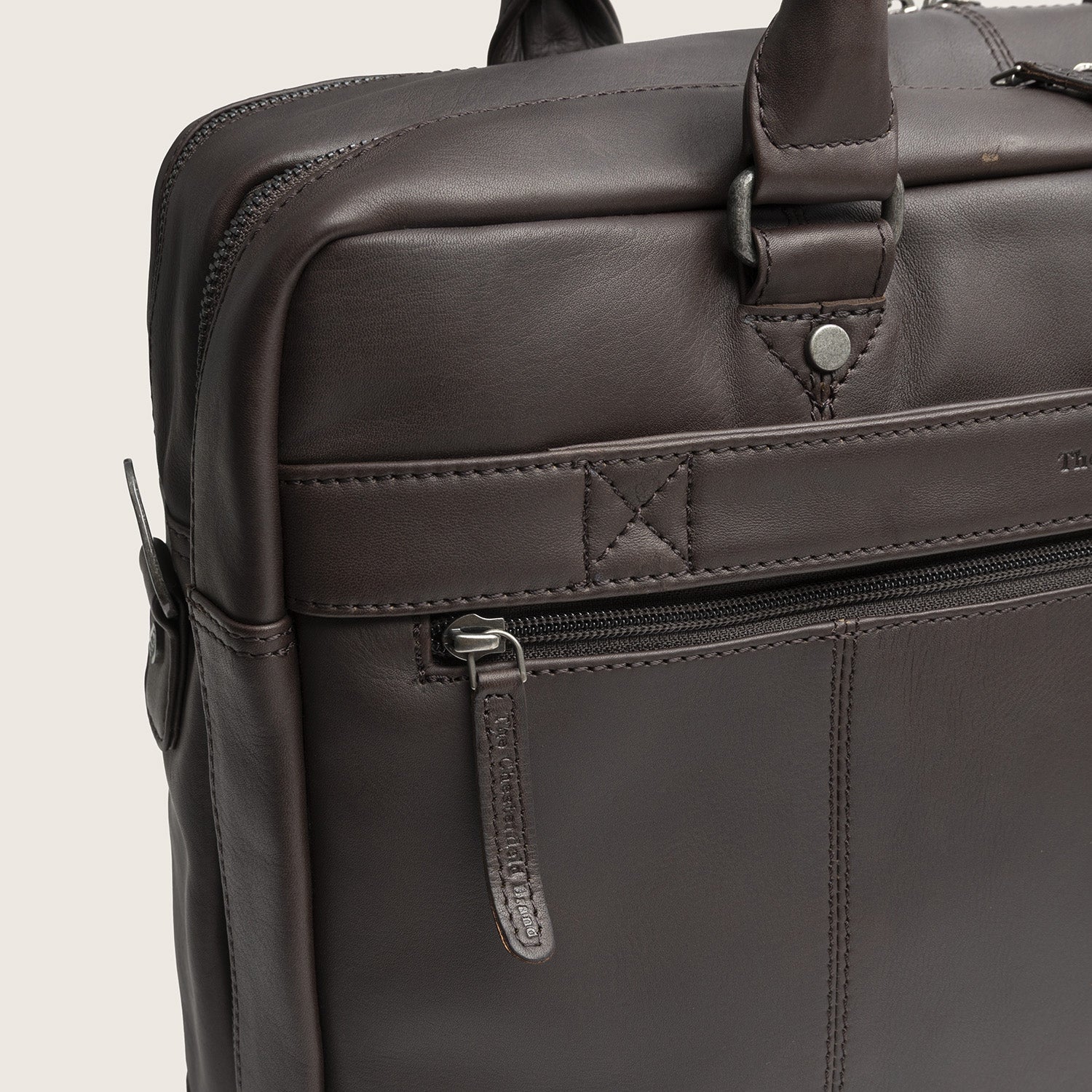 Leder Laptoptasche Braun Boston