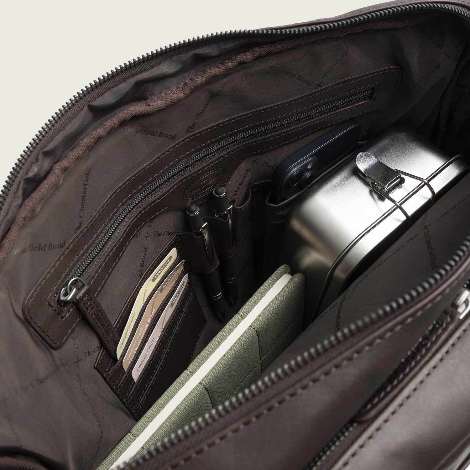 Leder Laptoptasche Braun Boston