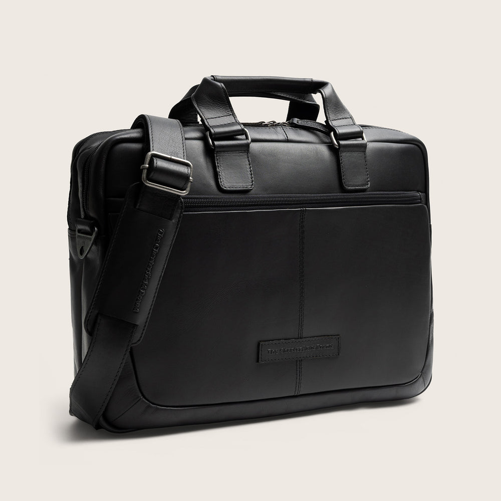 Sacoche Ordinateur en Cuir Noir Seth
