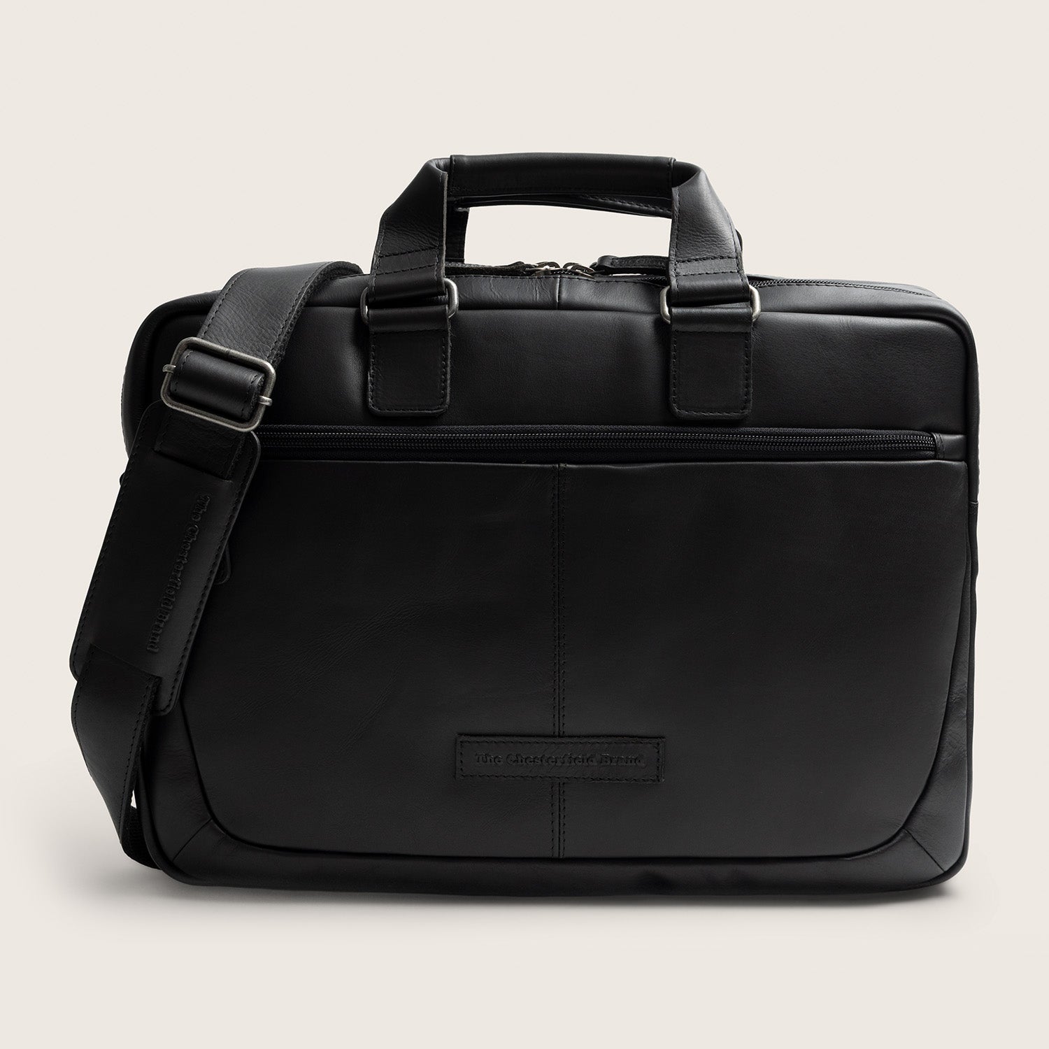 Leren Laptoptas Zwart Seth