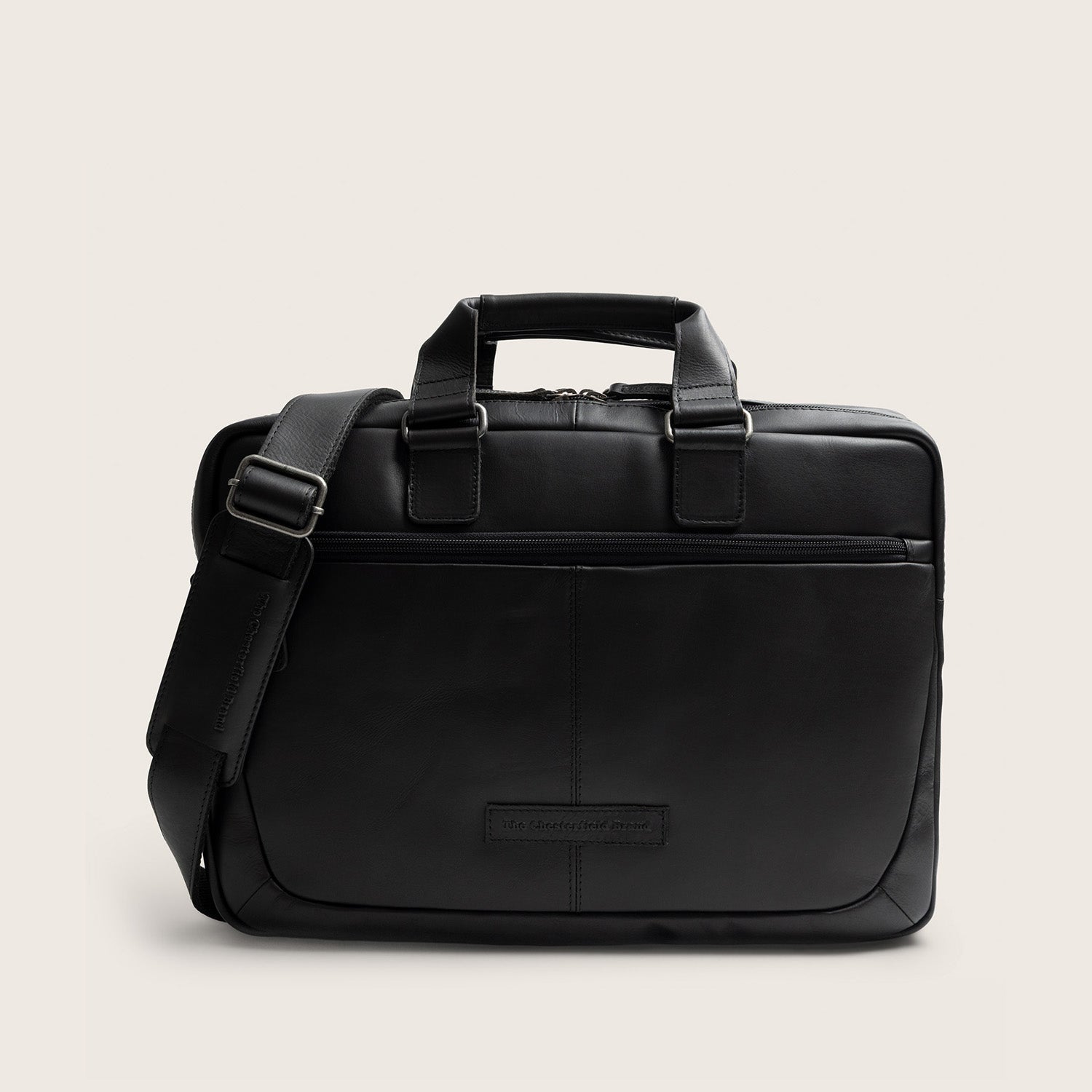 Leder Laptoptasche Schwarz Seth