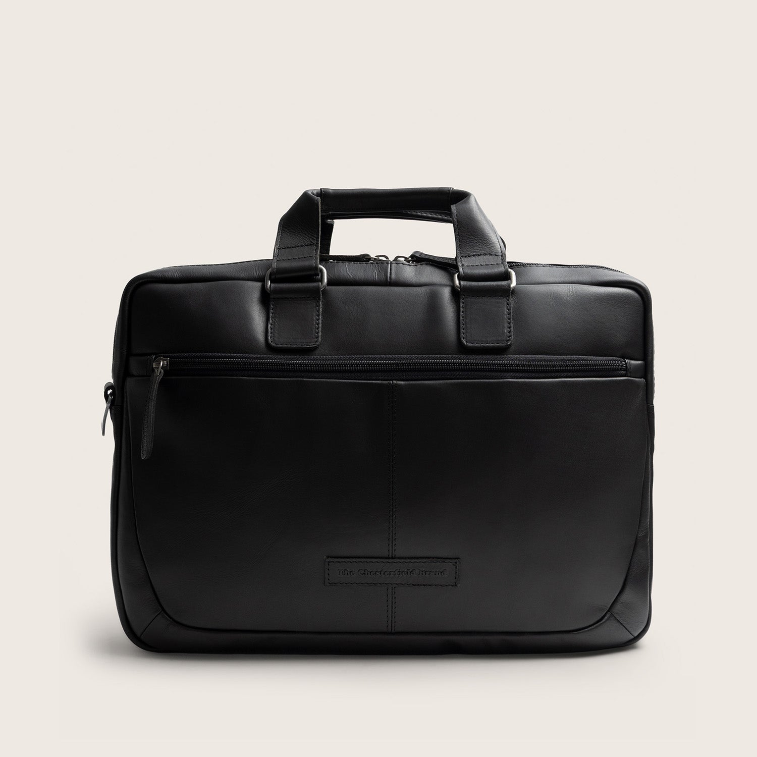 Leder Laptoptasche Schwarz Seth