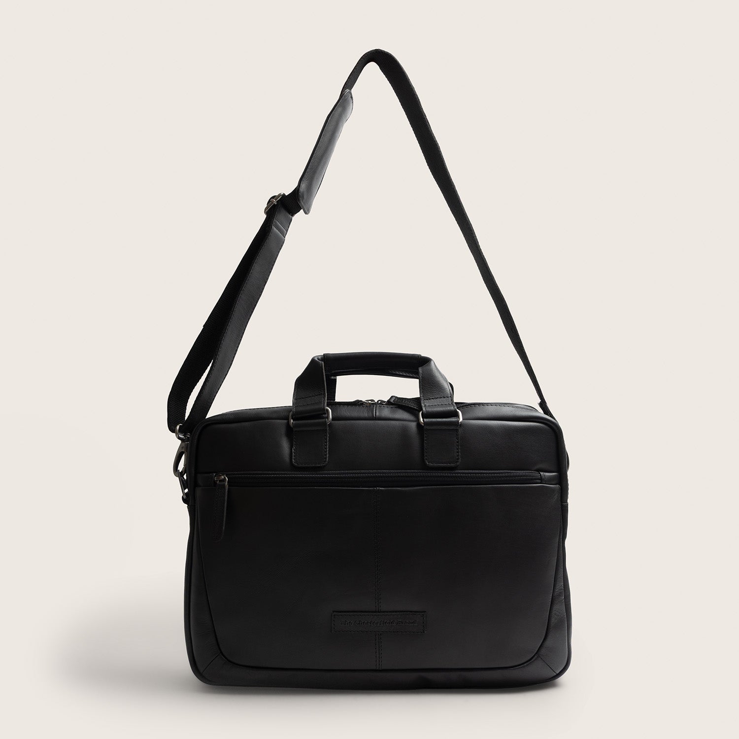 Leren Laptoptas Zwart Seth