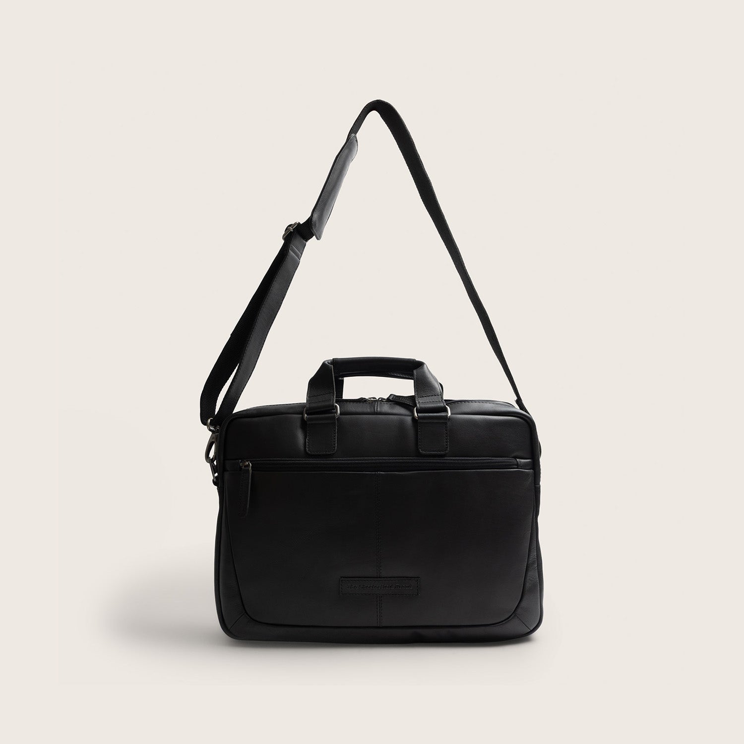 Leder Laptoptasche Schwarz Seth