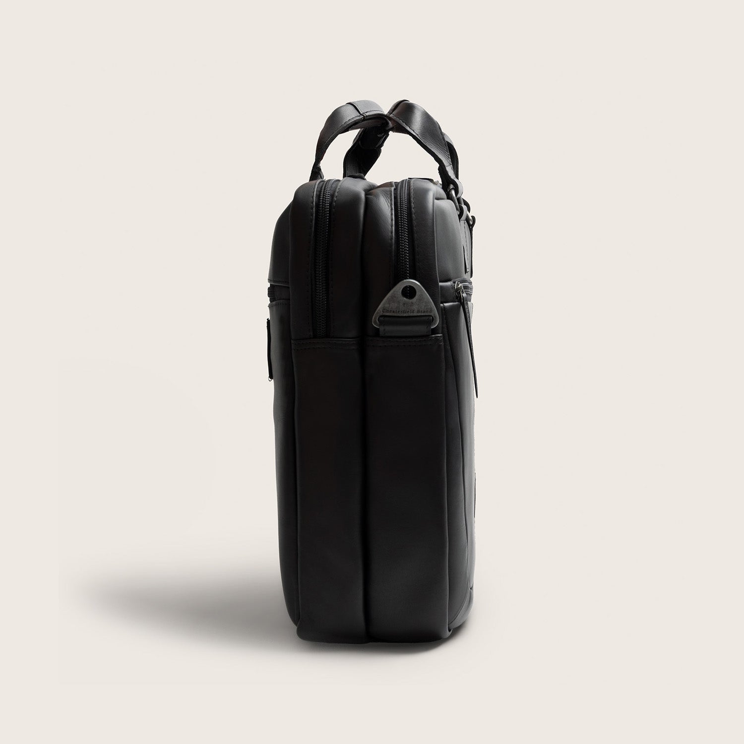 Leder Laptoptasche Schwarz Seth