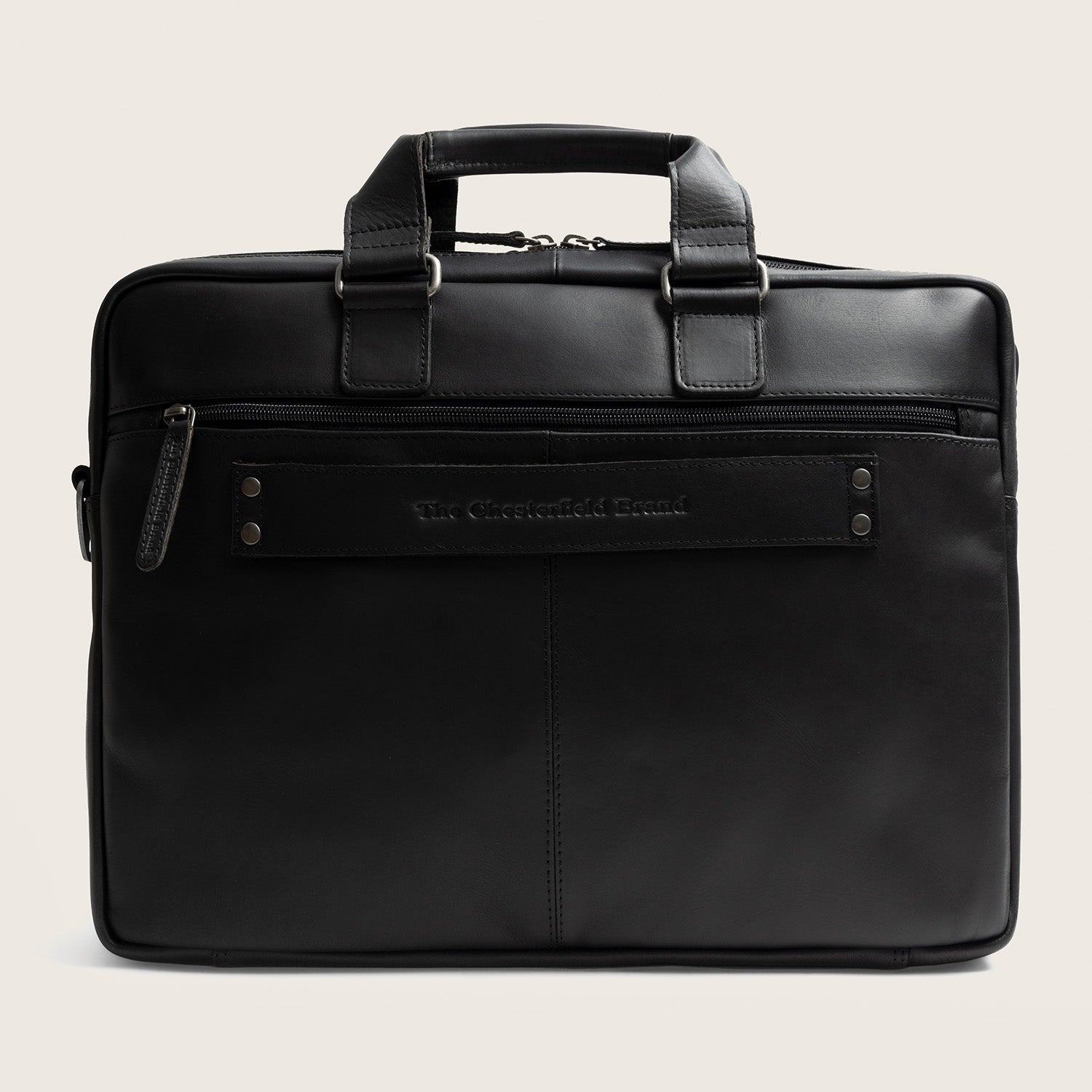Leren Laptoptas Zwart Seth
