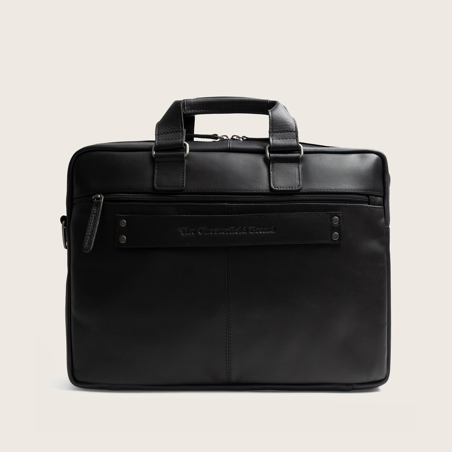 Leder Laptoptasche Schwarz Seth