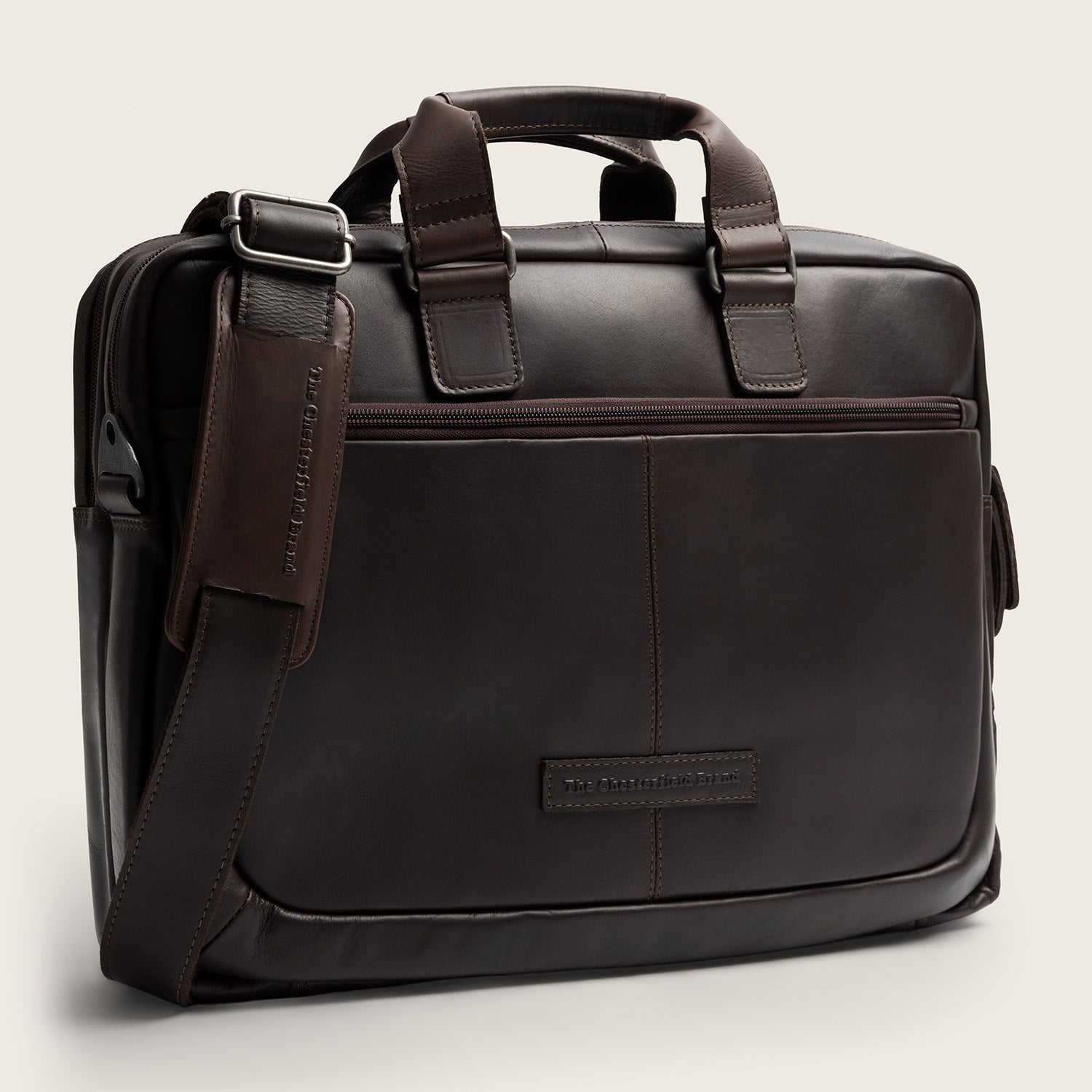 Leather Laptop Bag Brown Seth