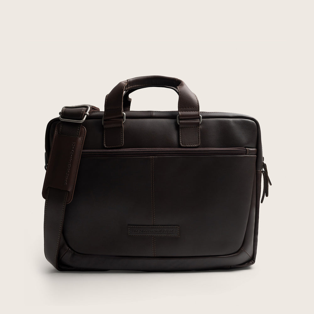 Leder Laptoptasche Braun Seth