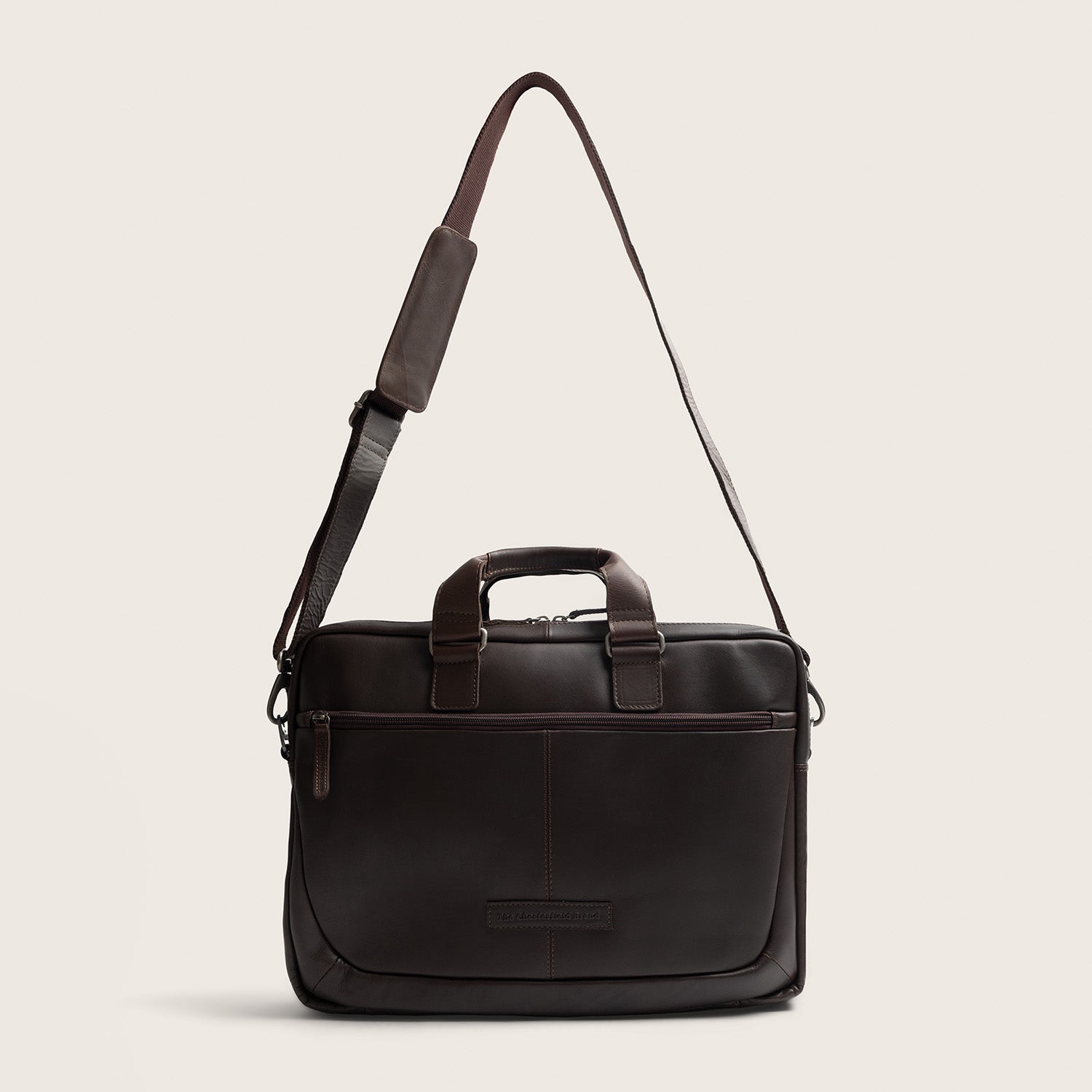 Leather Laptop Bag Brown Seth