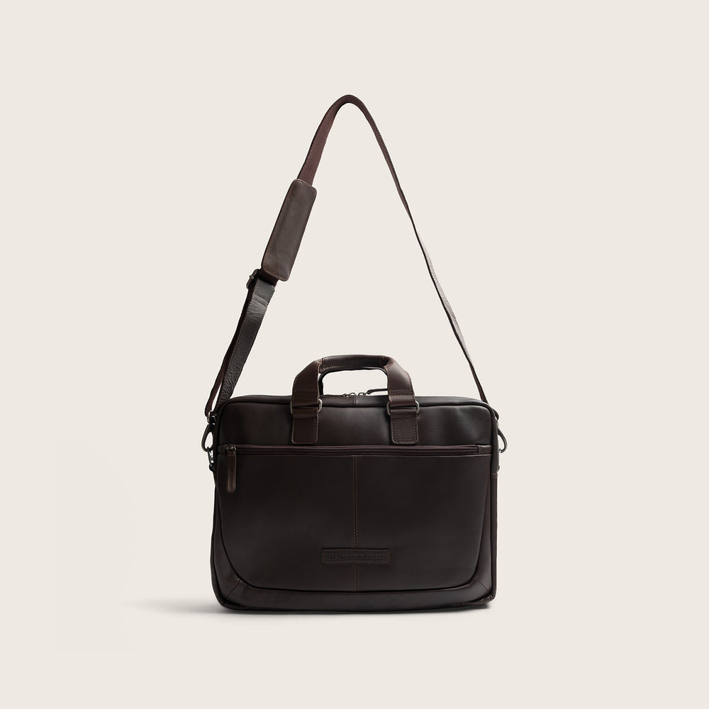 Leder Laptoptasche Braun Seth