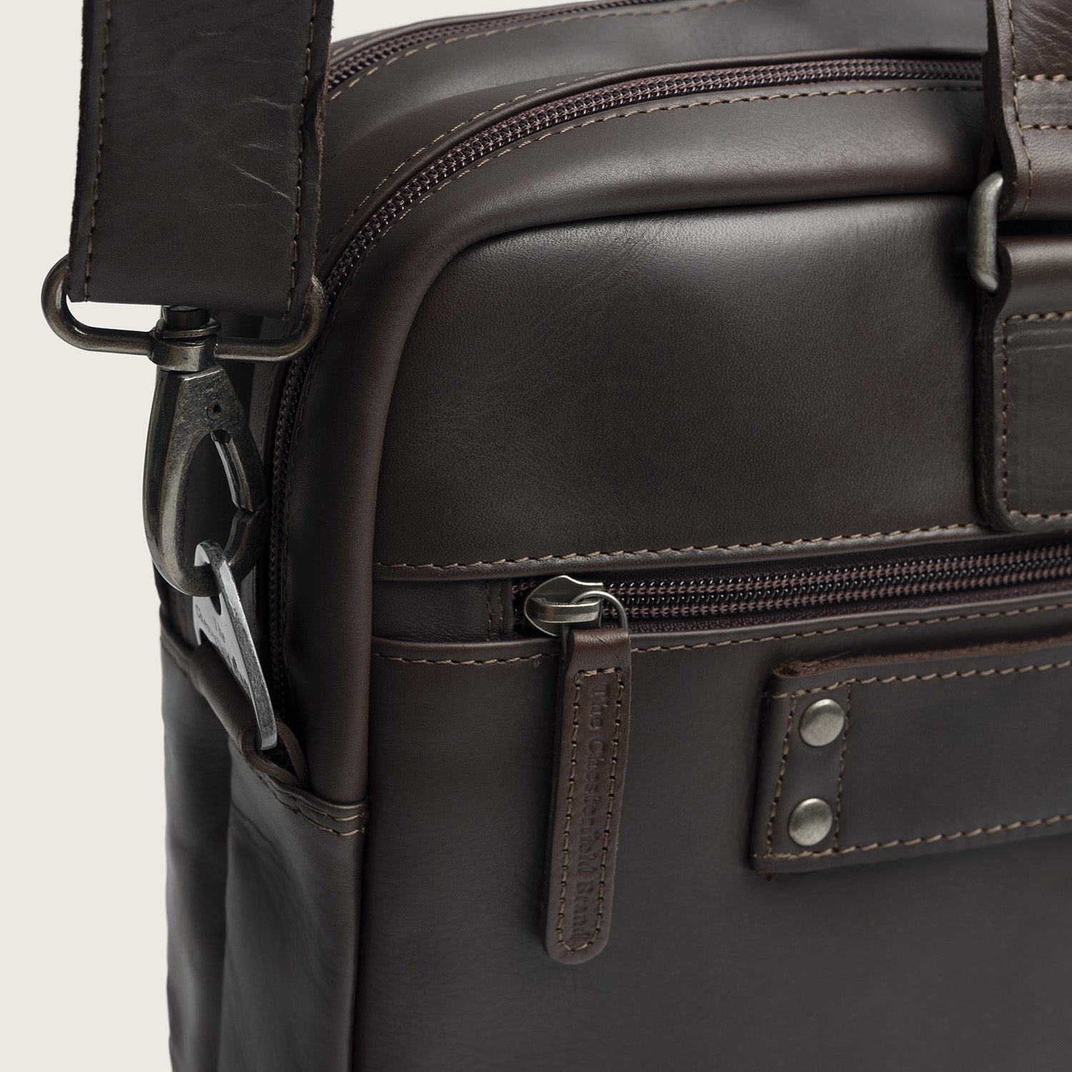Leather Laptop Bag Brown Seth