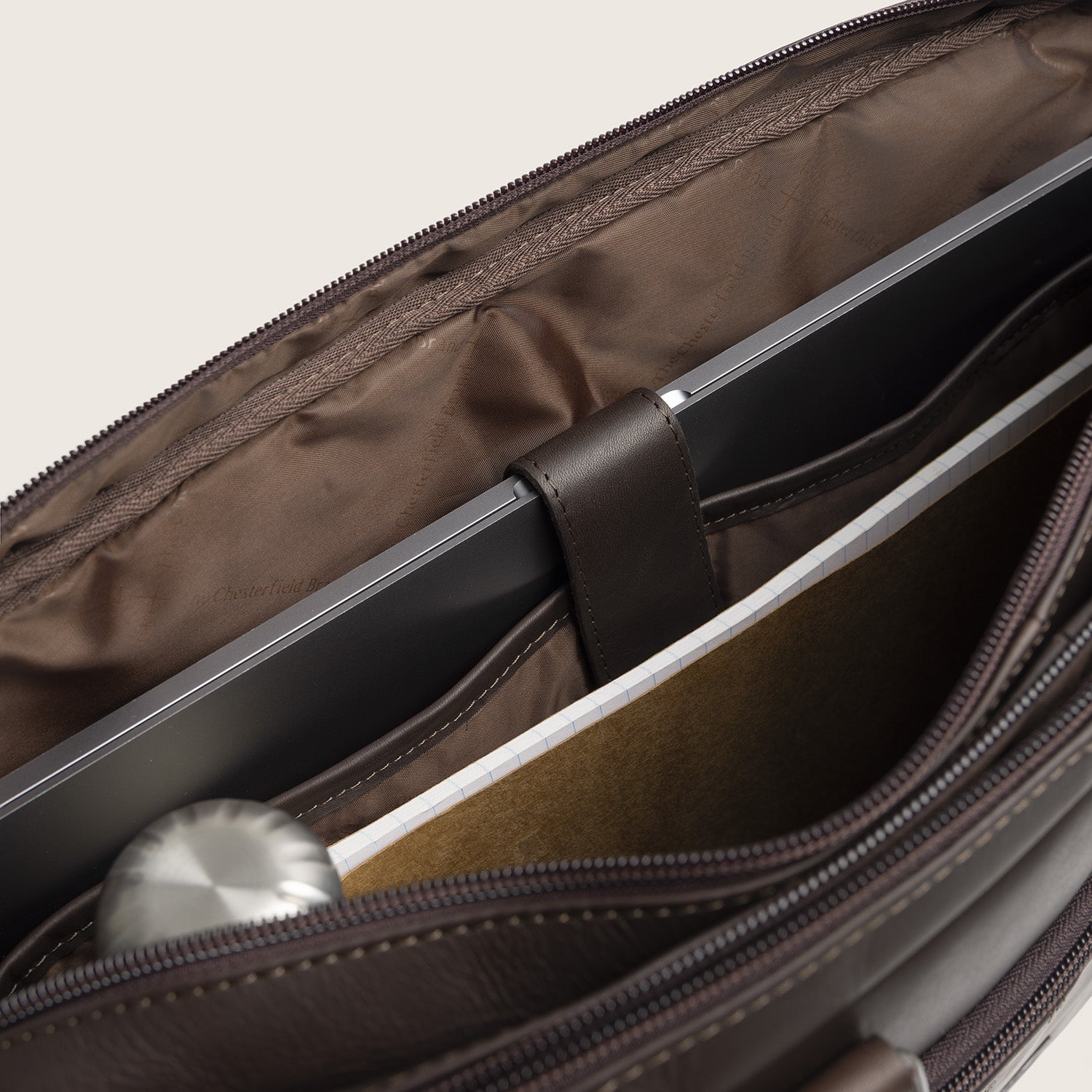 Leather Laptop Bag Brown Seth