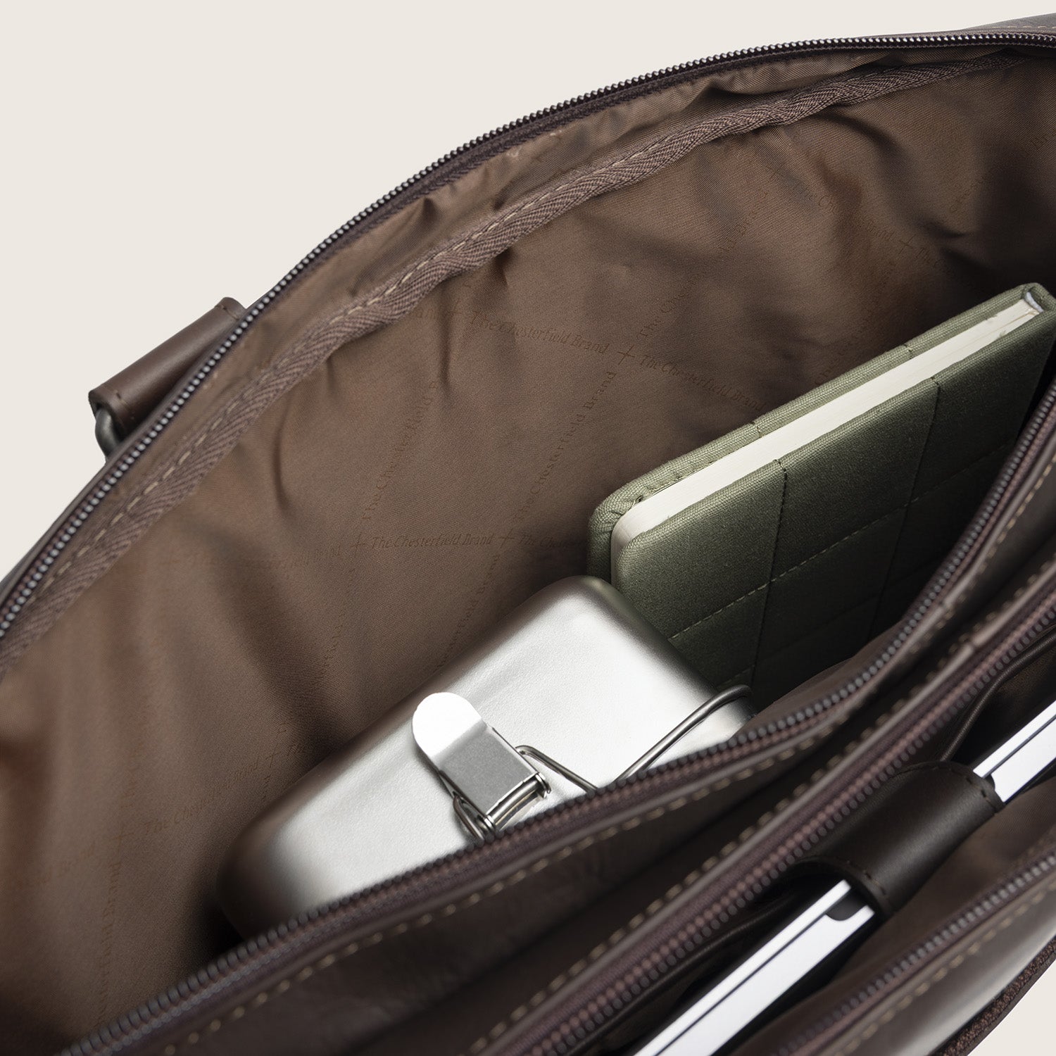 Leather Laptop Bag Brown Seth