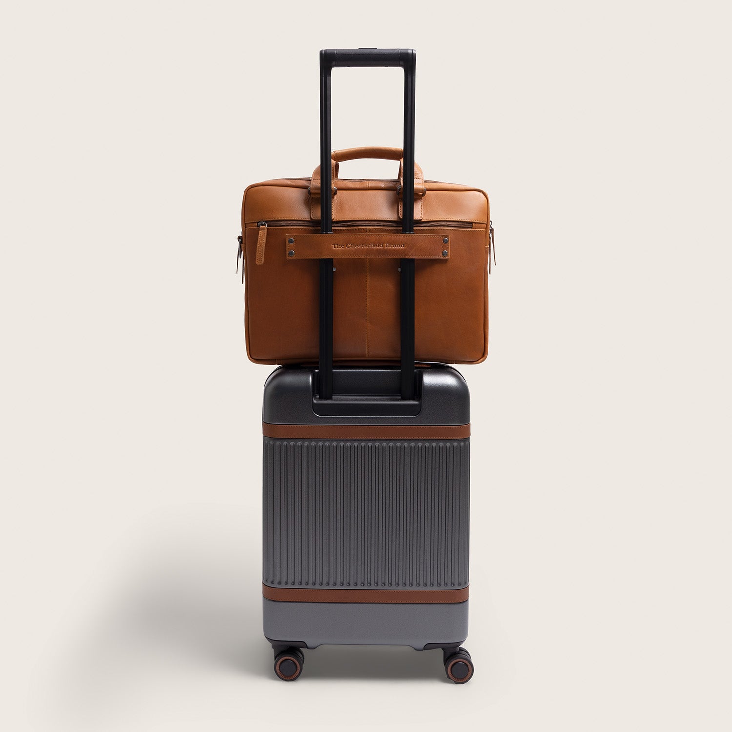 Leren Laptoptas Cognac Seth