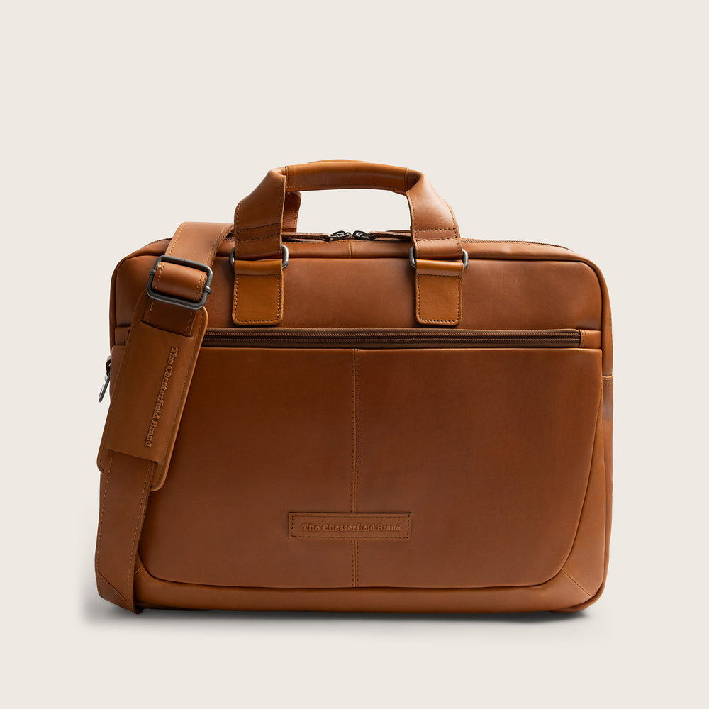 Leder Laptoptasche Cognac Seth
