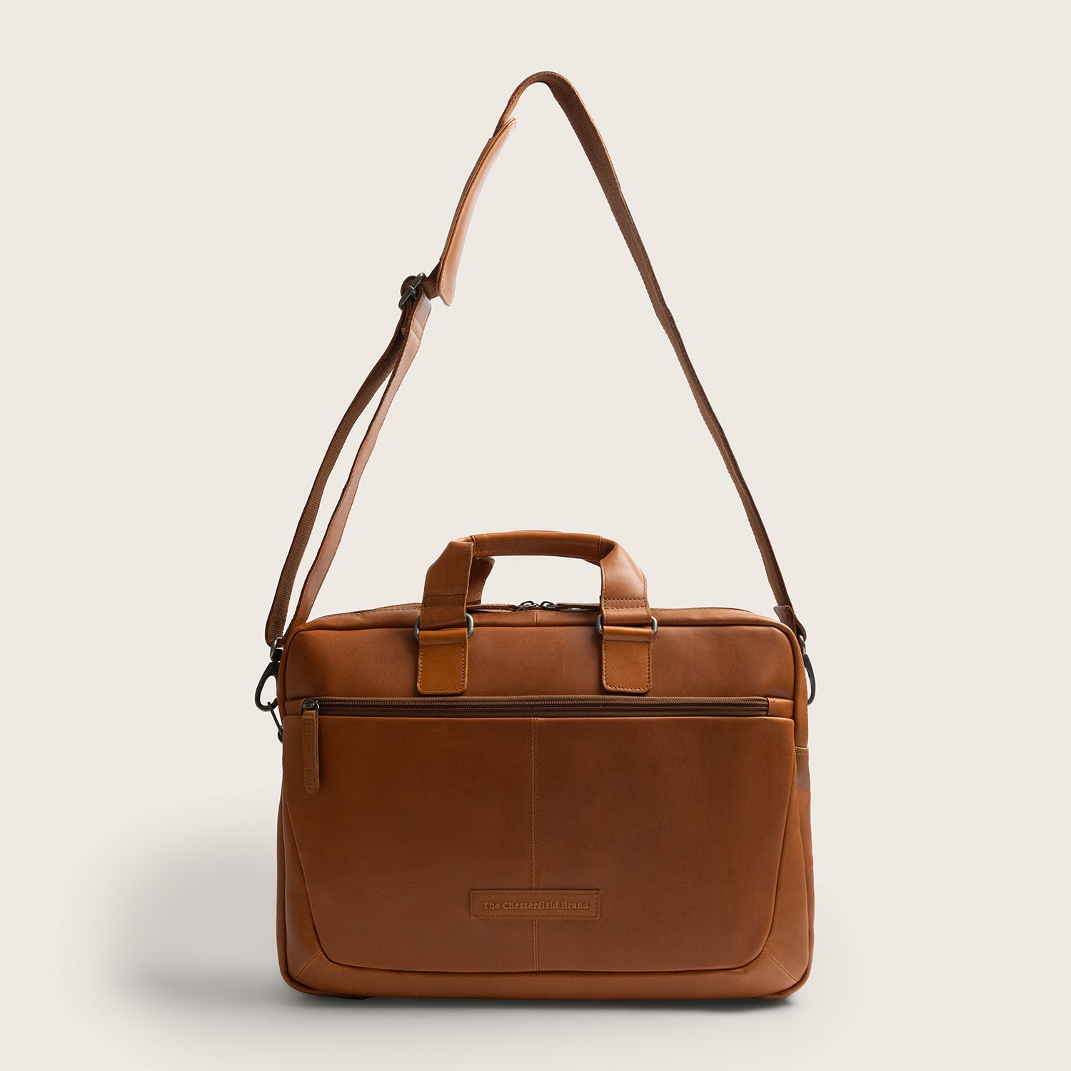 Leren Laptoptas Cognac Seth