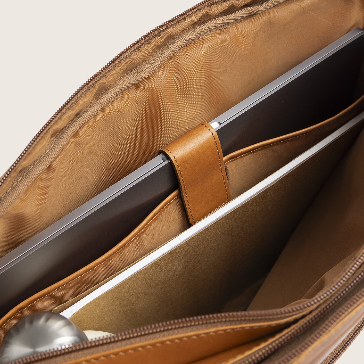 Leren Laptoptas Cognac Seth