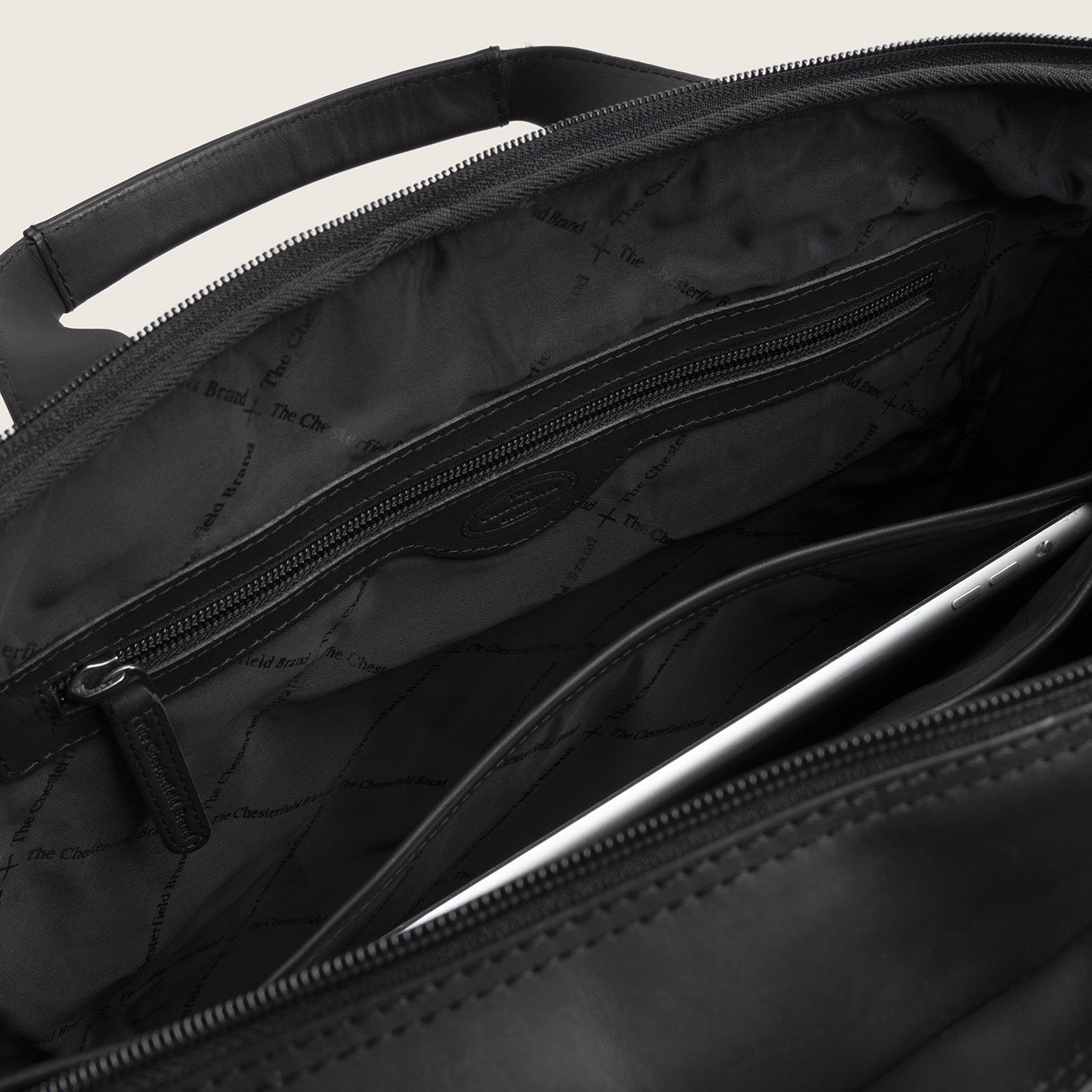 Leder Laptoptasche Schwarz Ryan