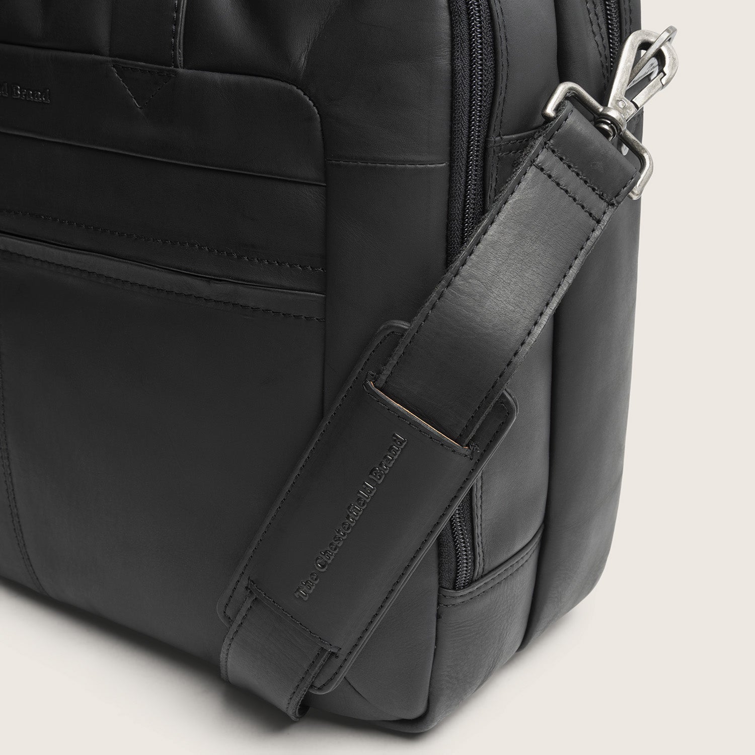 Leder Laptoptasche Schwarz Ryan