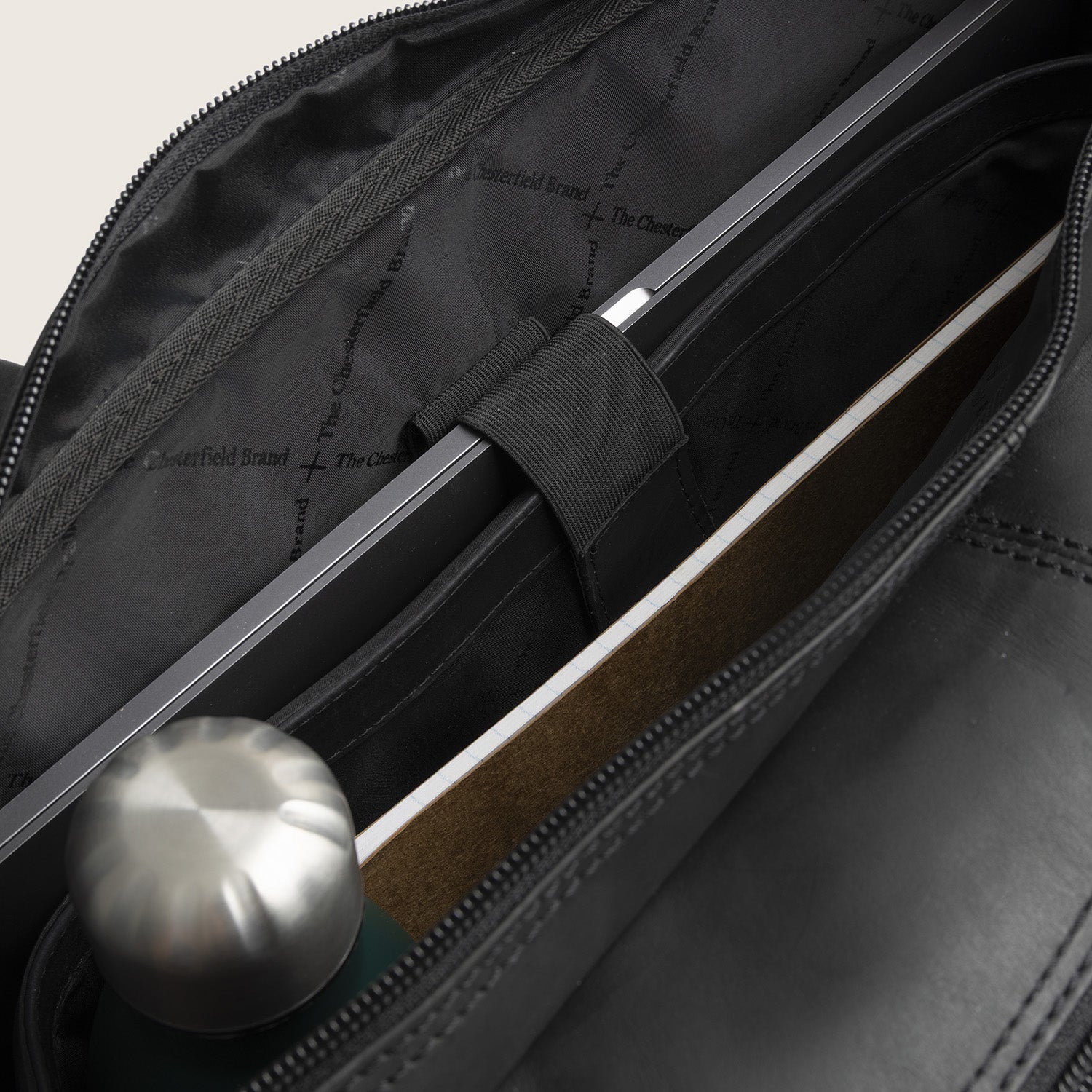 Leder Laptoptasche Schwarz Ryan