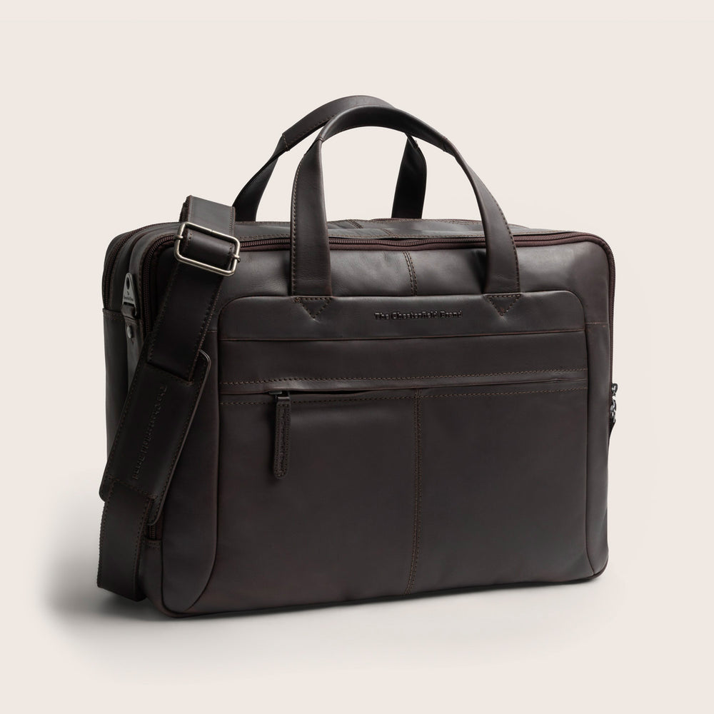 Leather Laptop Bag Brown Ryan