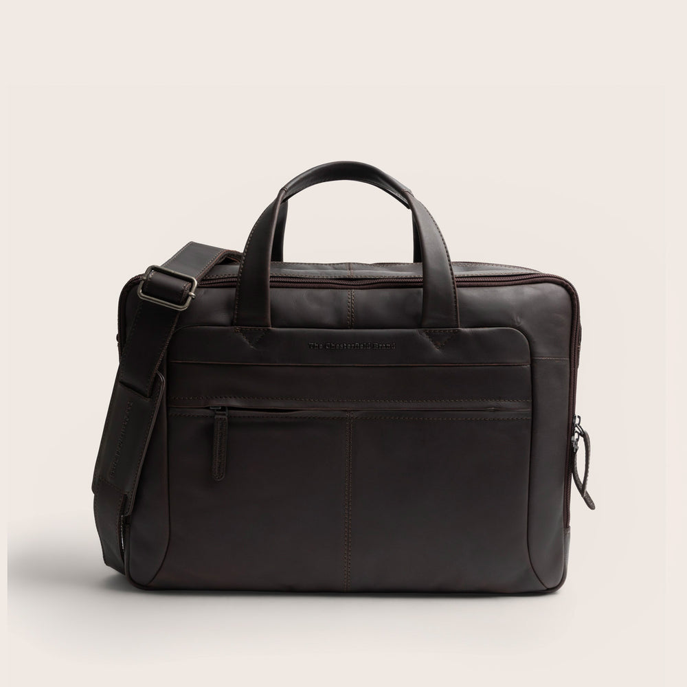 Leather Laptop Bag Brown Ryan
