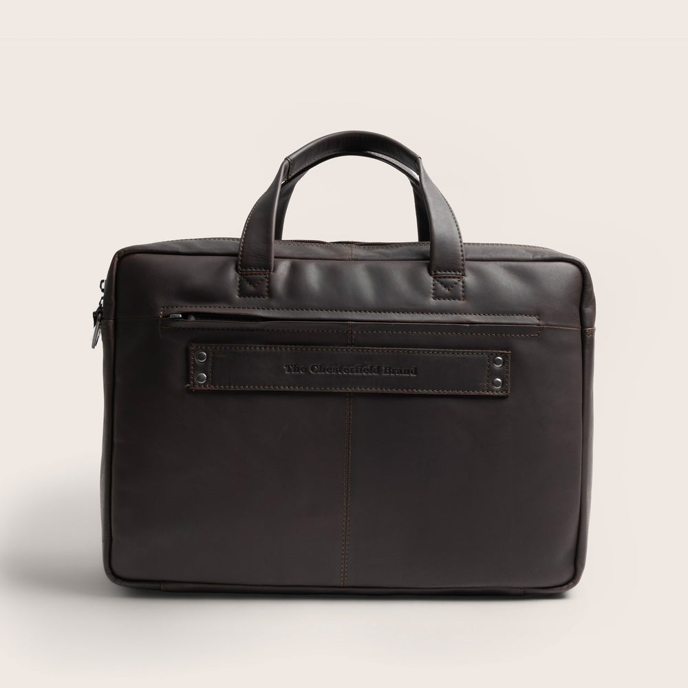 Leather Laptop Bag Brown Ryan
