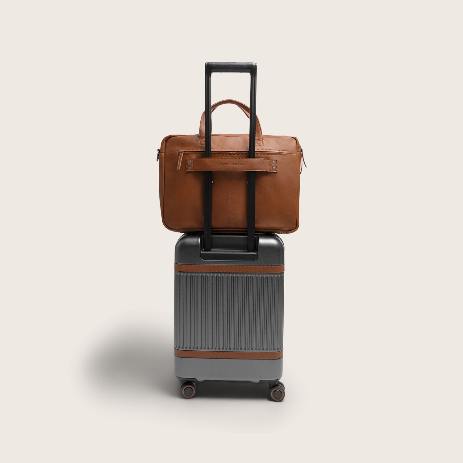 Leather Laptop Bag Cognac Ryan