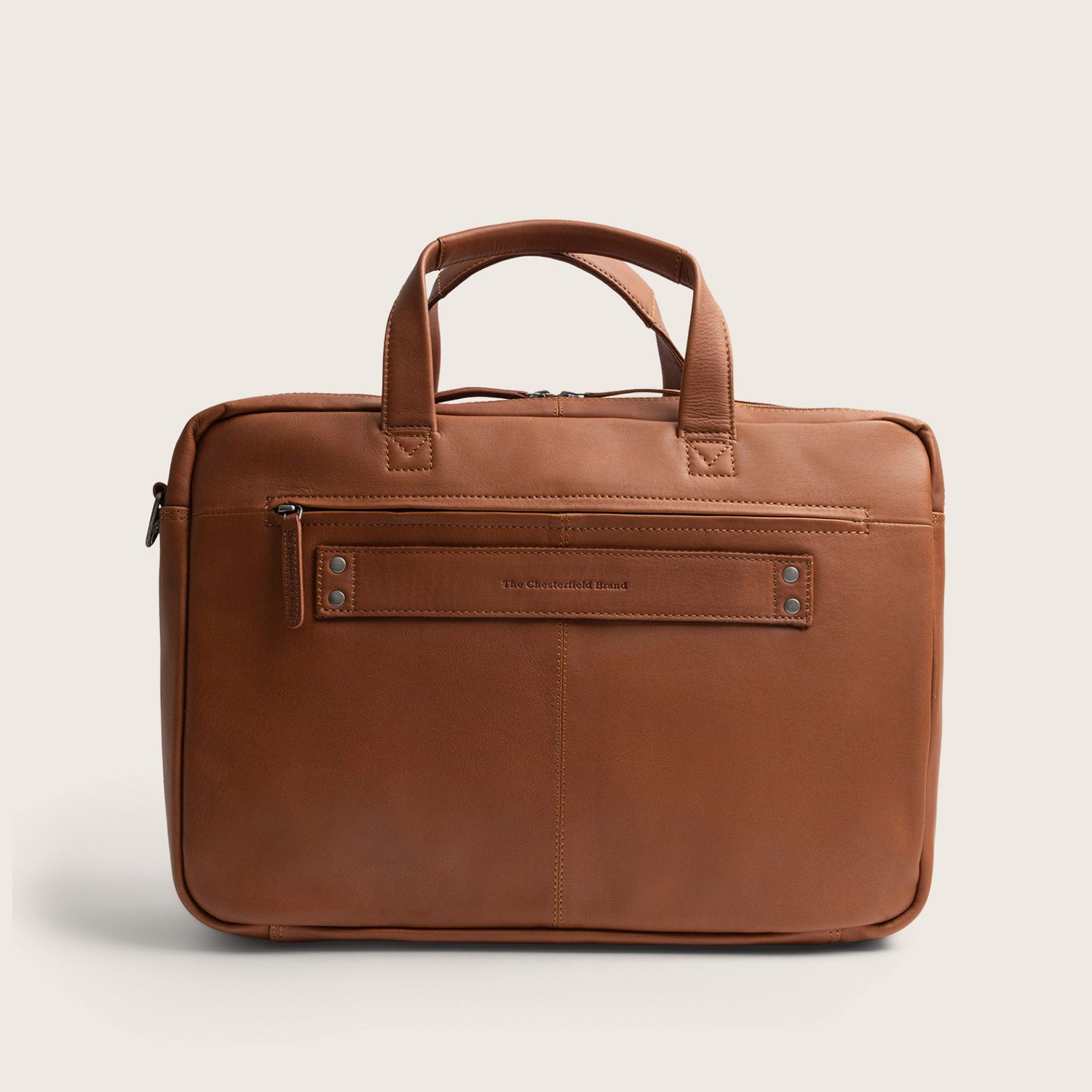 Leather Laptop Bag Cognac Ryan