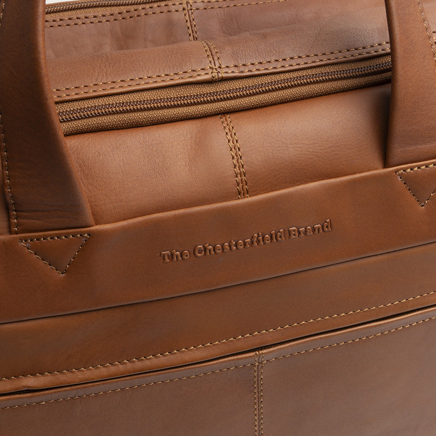 Leather Laptop Bag Cognac Ryan