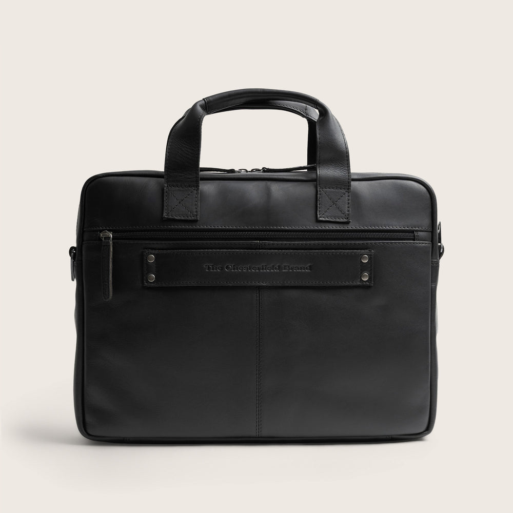 Sacoche Ordinateur en Cuir Noir Calvi
