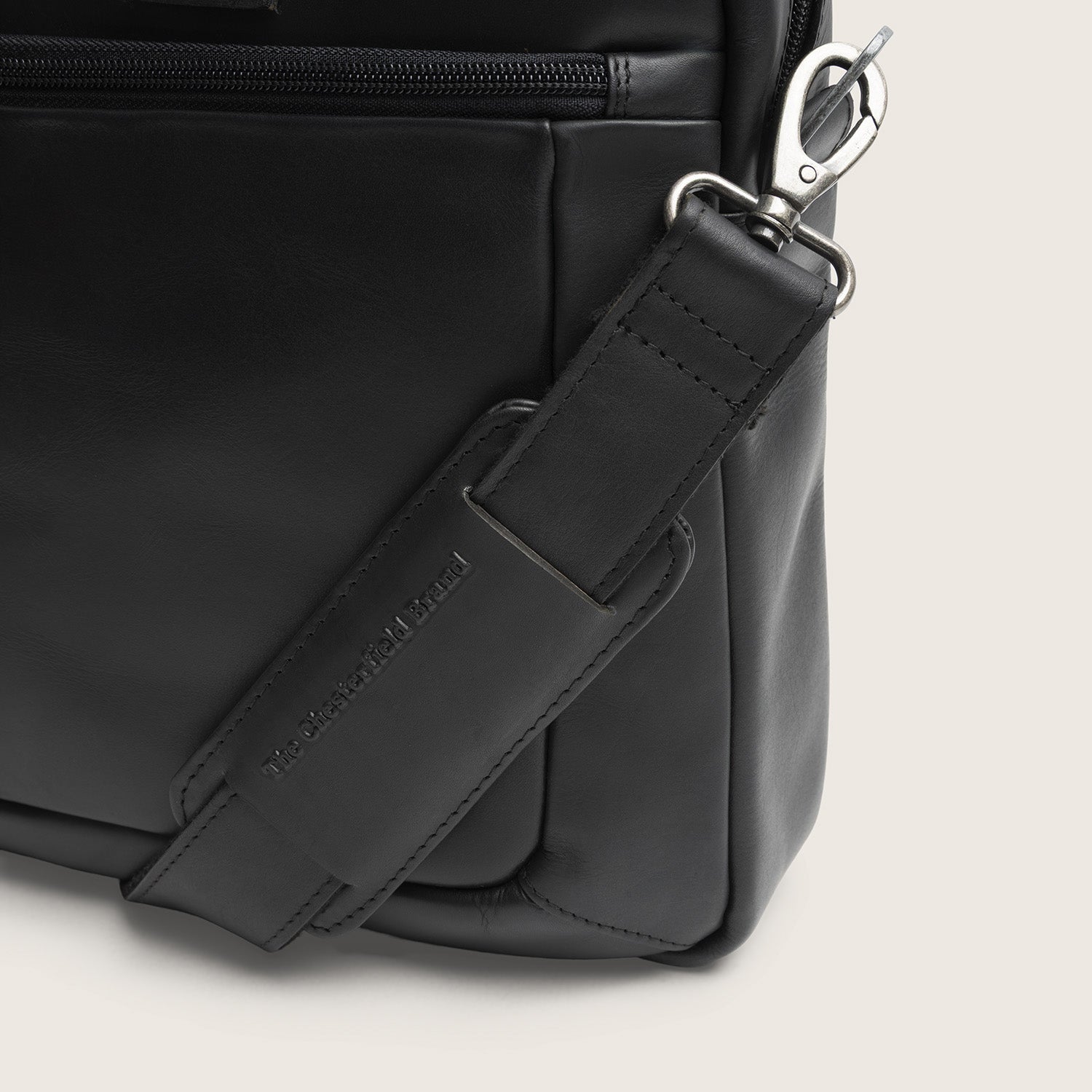 Leder Laptoptasche Schwarz Calvi