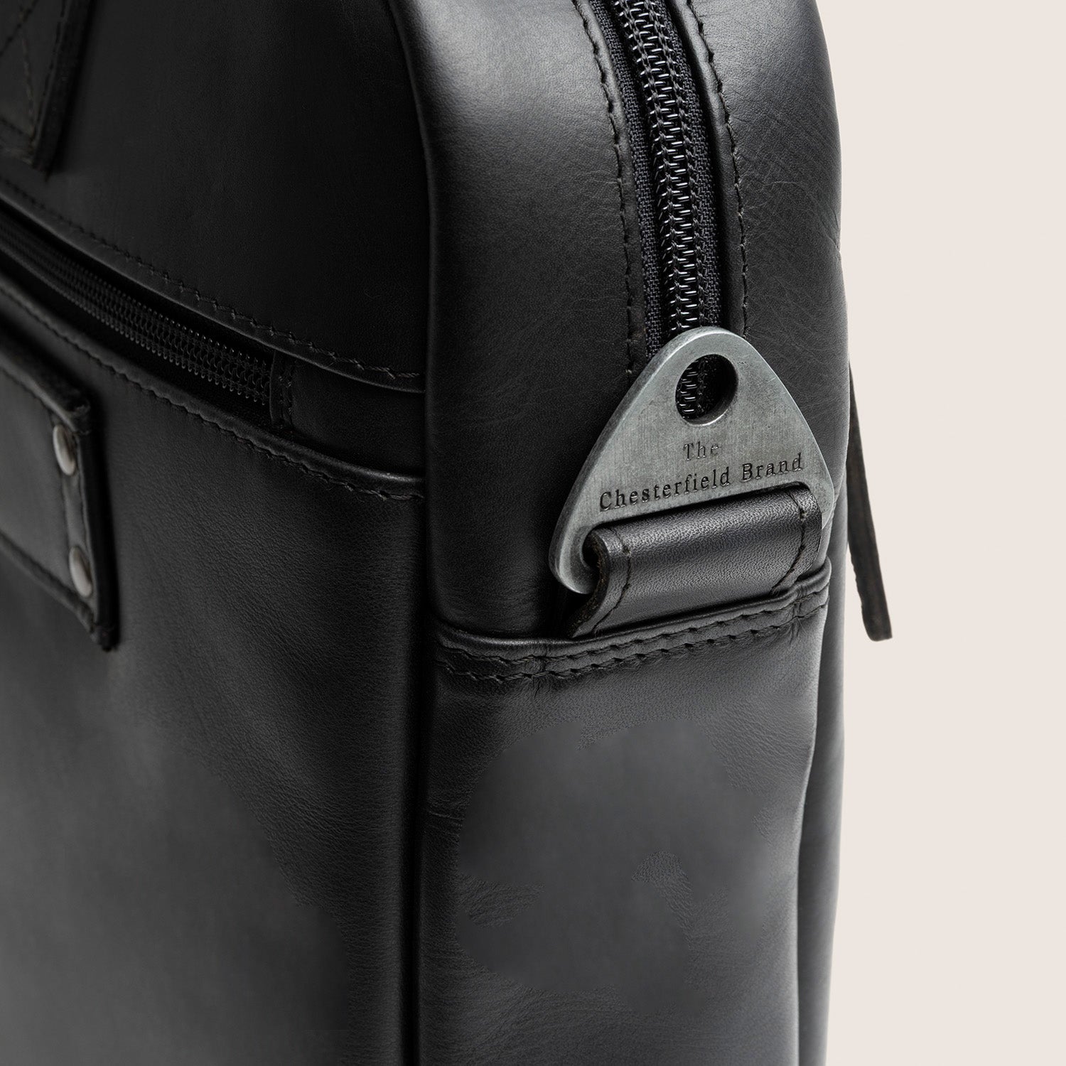 Leder Laptoptasche Schwarz Calvi