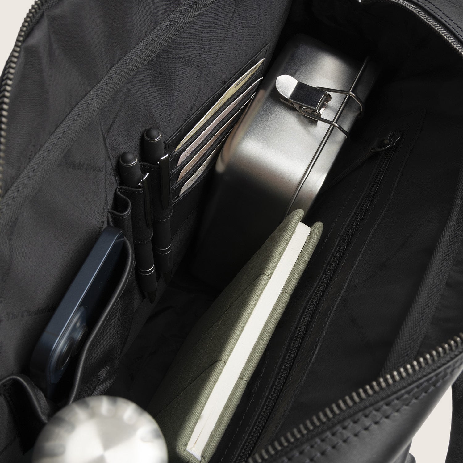 Leder Laptoptasche Schwarz Misha