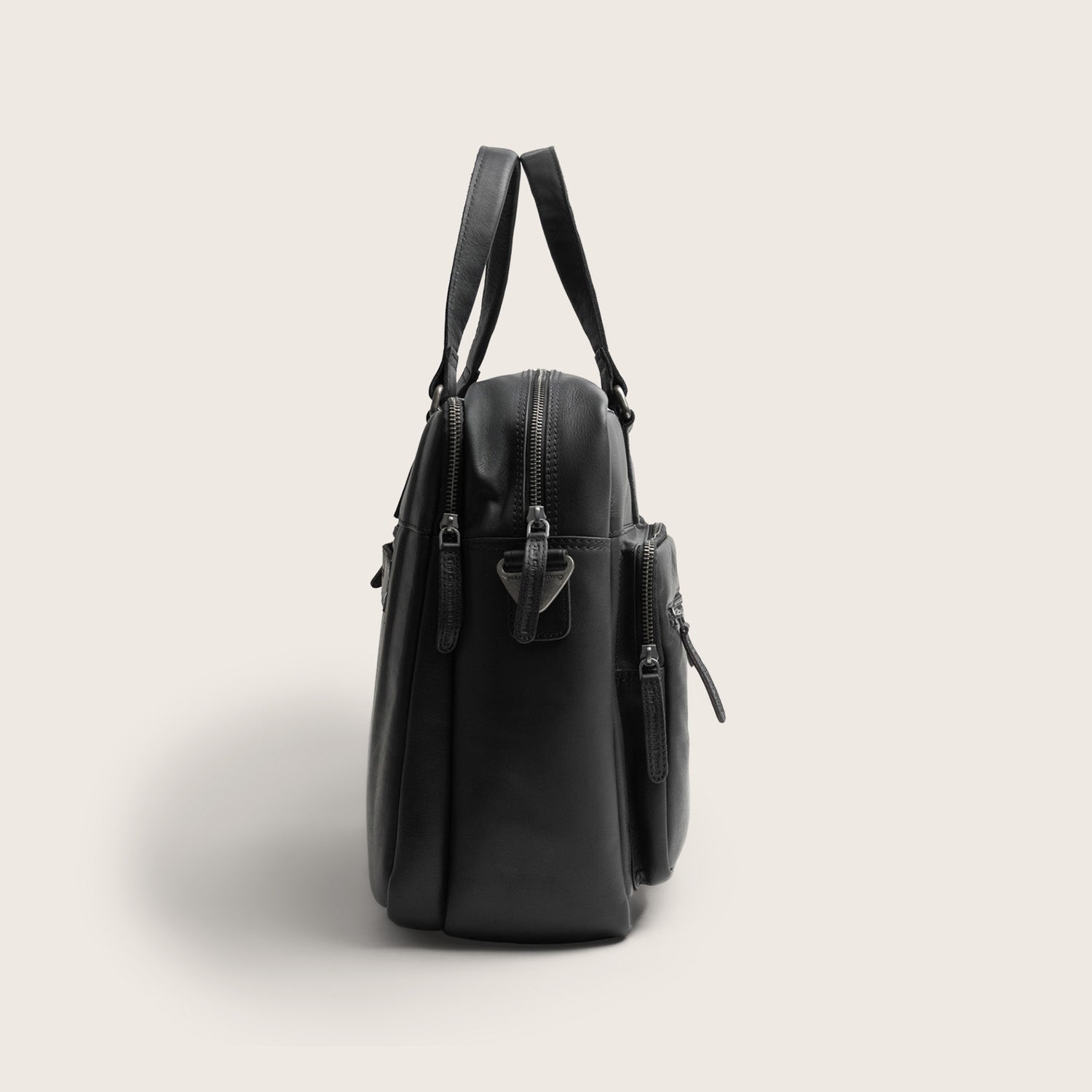 Leder Laptoptasche Schwarz Misha