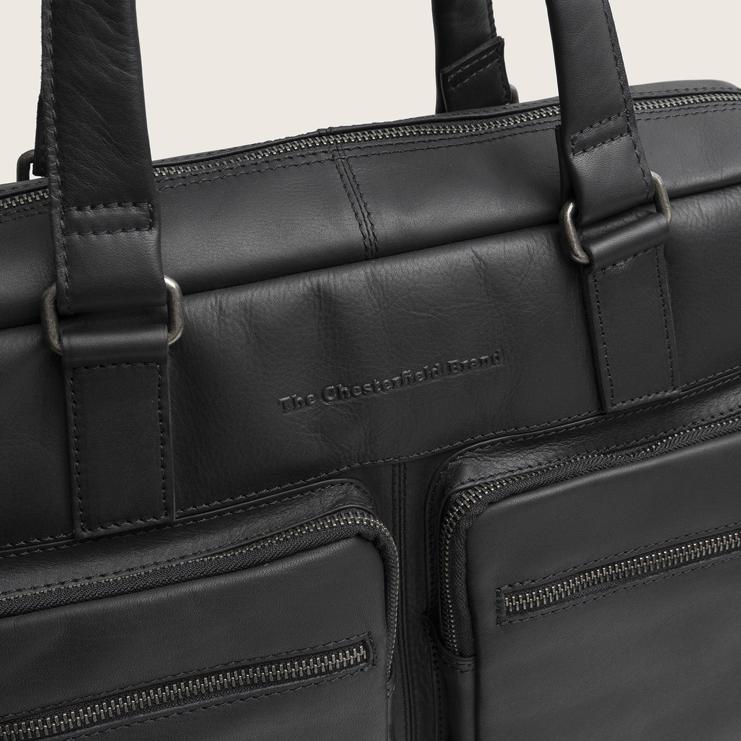 Leder Laptoptasche Schwarz Misha