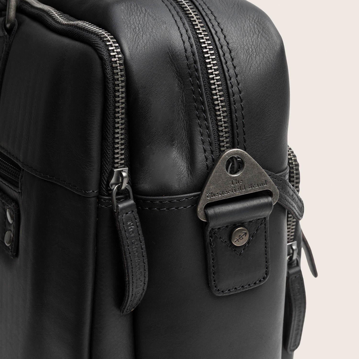 Leder Laptoptasche Schwarz Misha