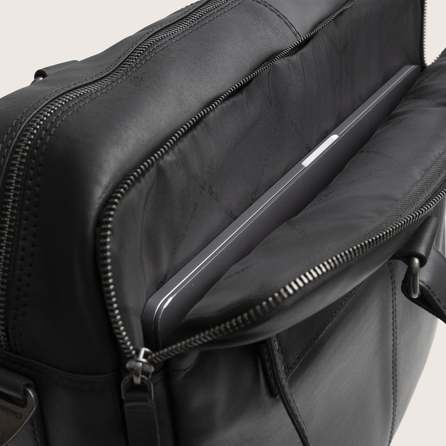 Leder Laptoptasche Schwarz Misha