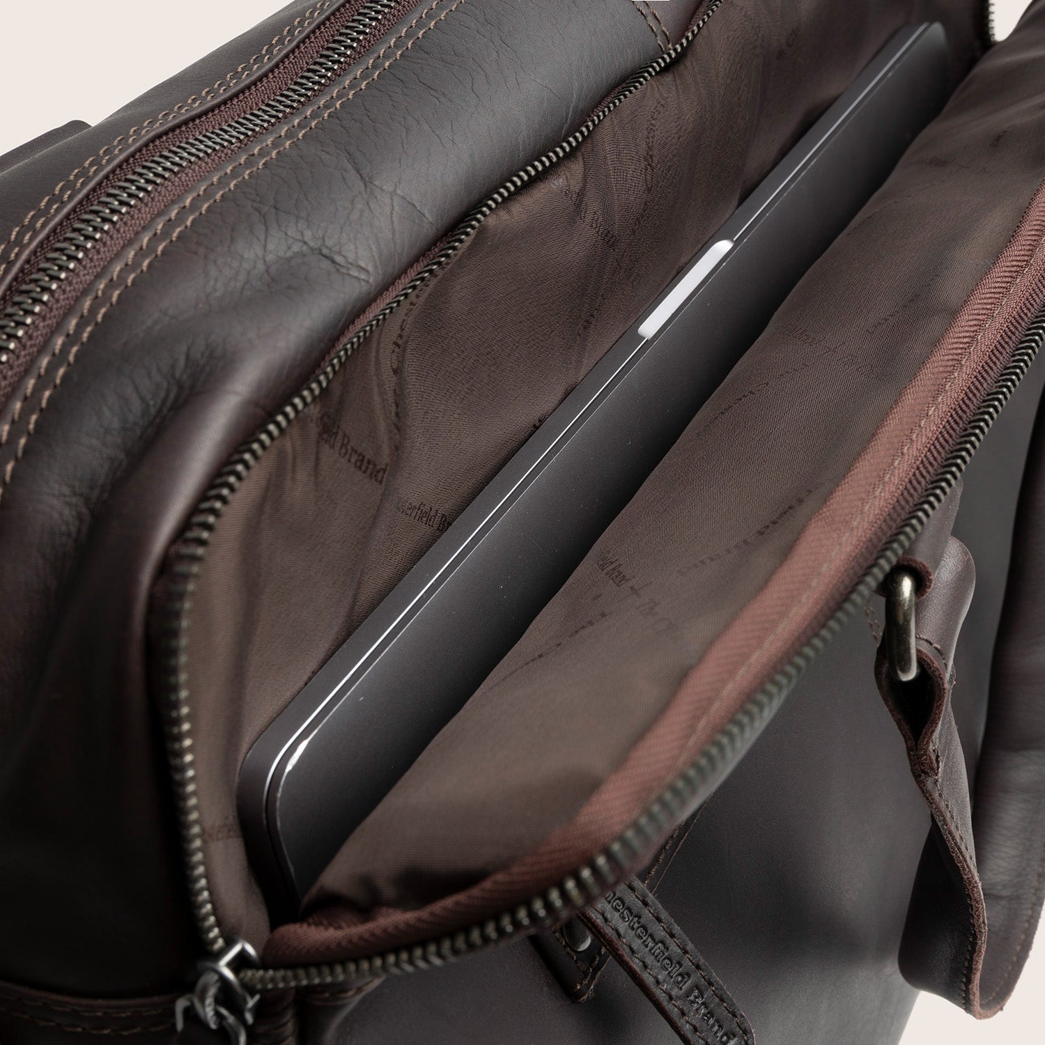 Leren Laptoptas Bruin Misha