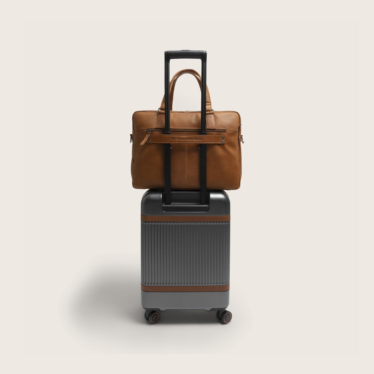 Sacoche Ordinateur en Cuir Cognac Misha